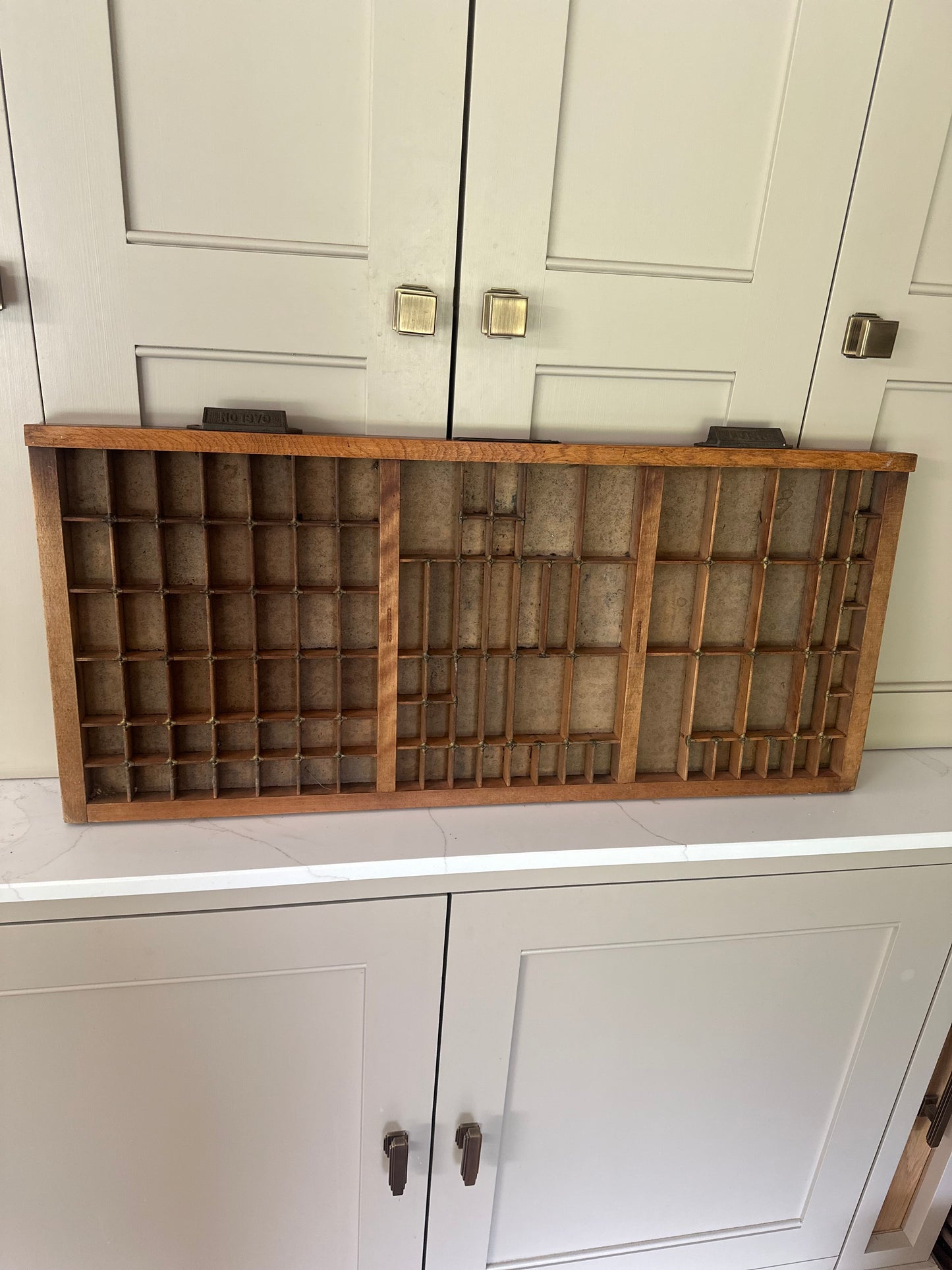 Vintage Letterpress Wooden Printers Tray Curios Display - large