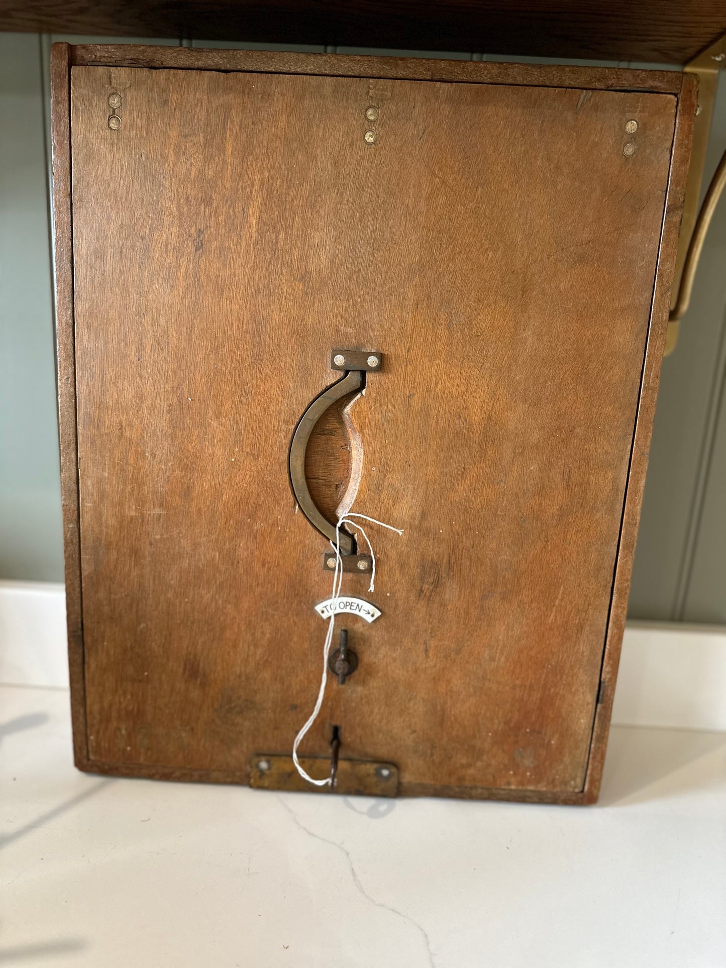 Antique railway conductor till lockable