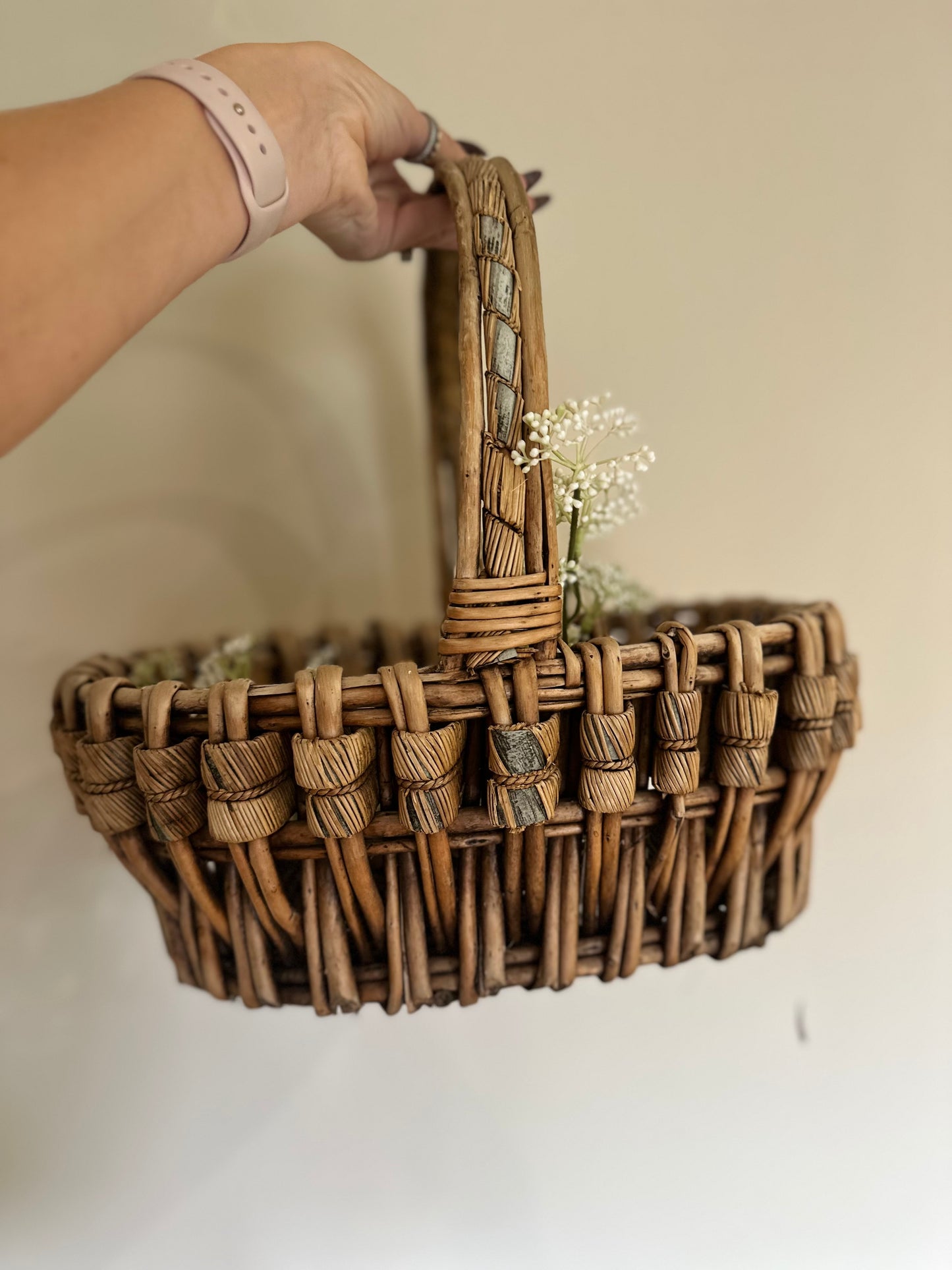 Unusual vintage shopping basket