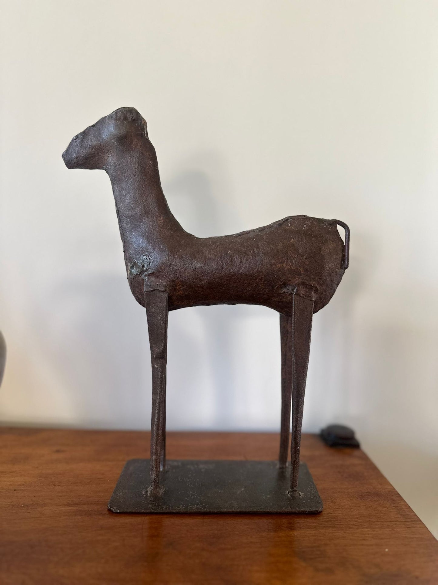 iron horse naive figure statue - vintage