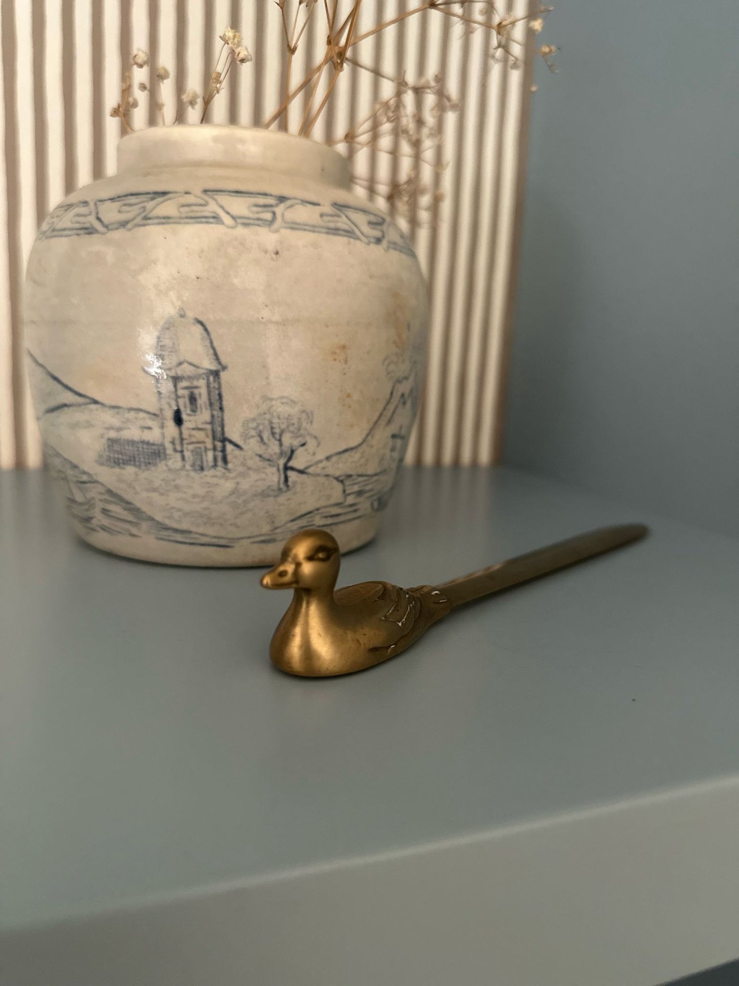 vintage brass duck letter opener