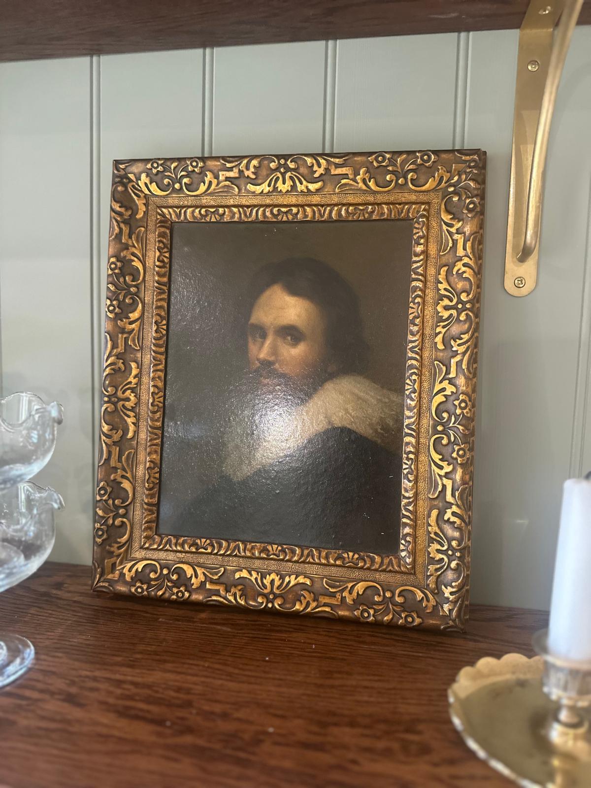vintage man portrait picture framed