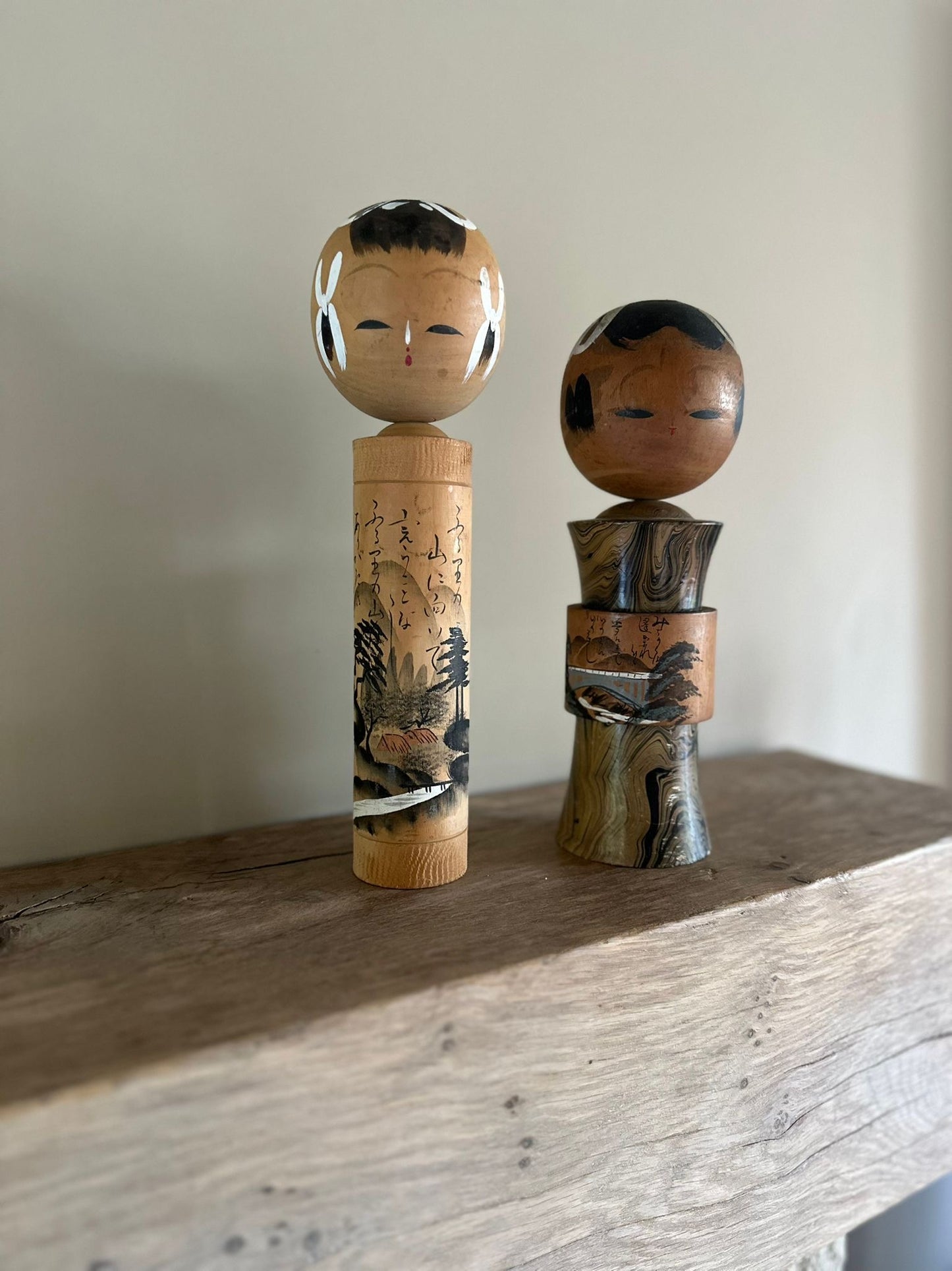 Vintage Japanese kokeshi dolls