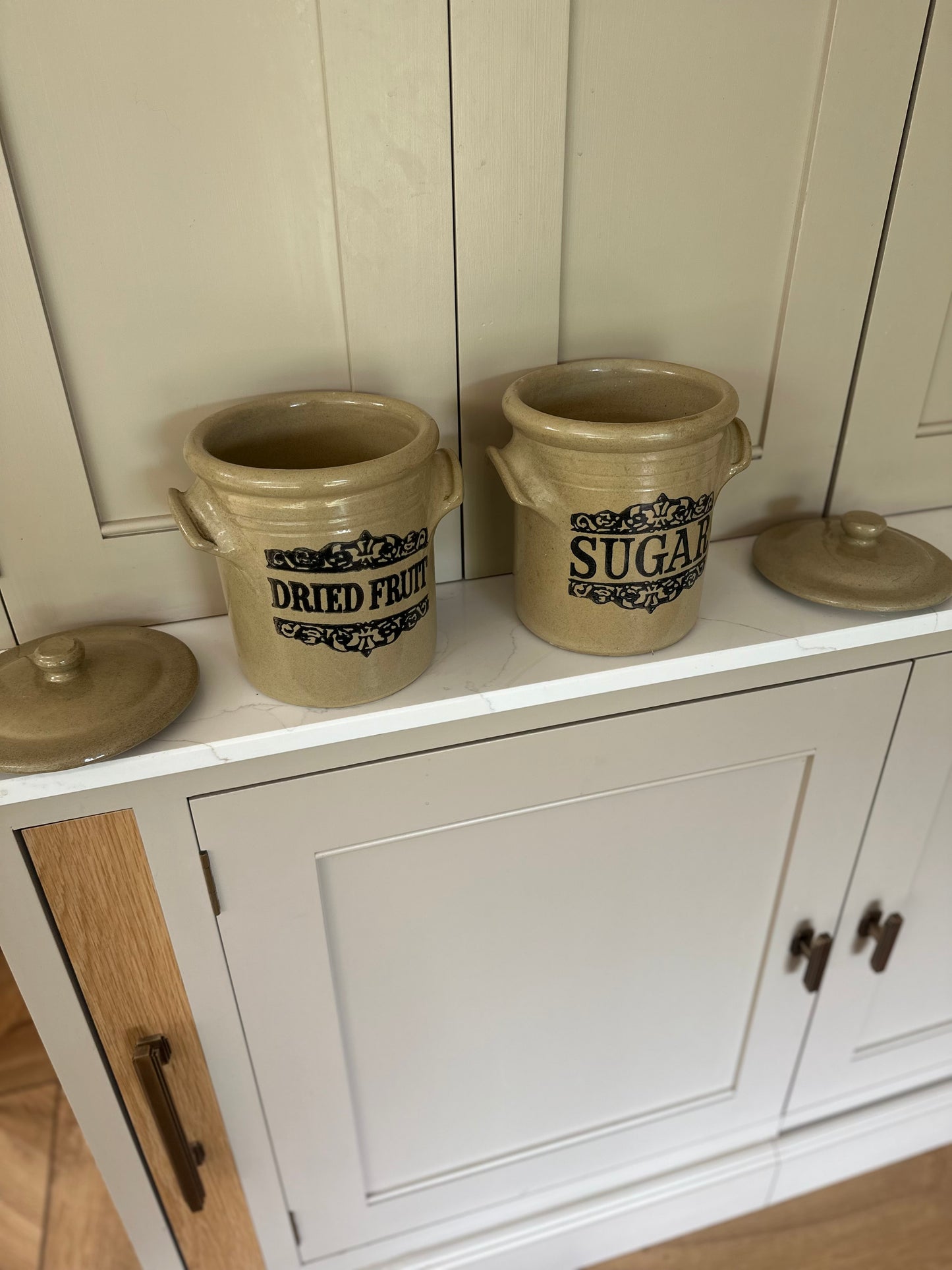 Vintage large jars x 2 stoneware