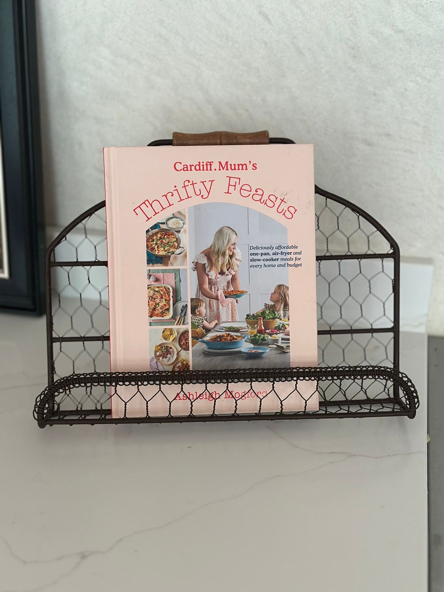 Vintage Recipe book holder wire country house Rustic cookbook stand