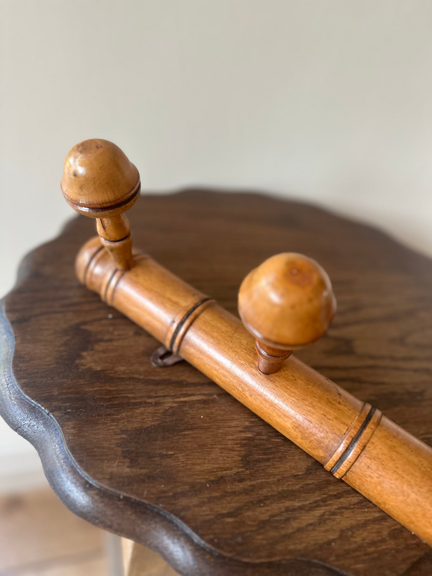 French vintage 4 peg coat towel hook holder