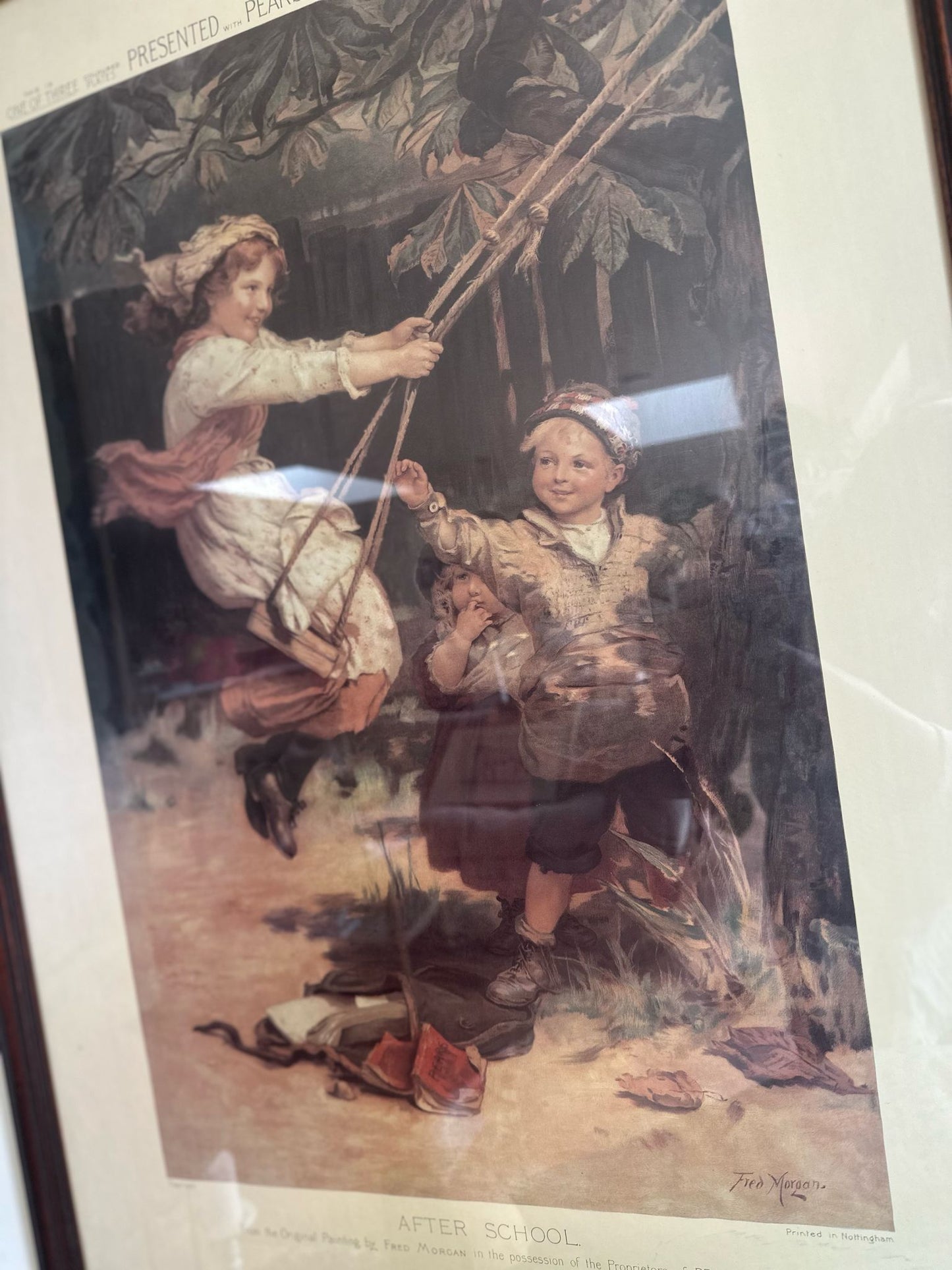 pears soap advertising poster print framed vintage