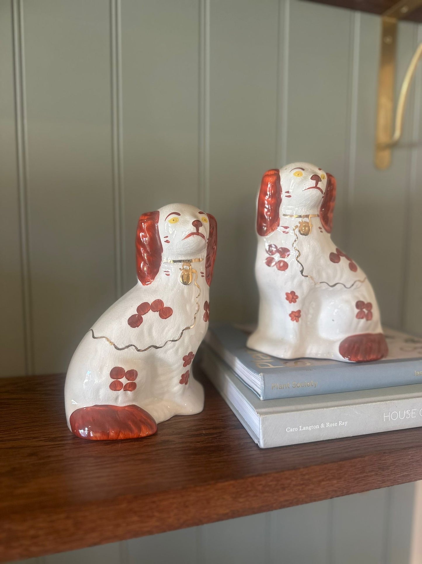 vintage Stafford style wally dogs pair