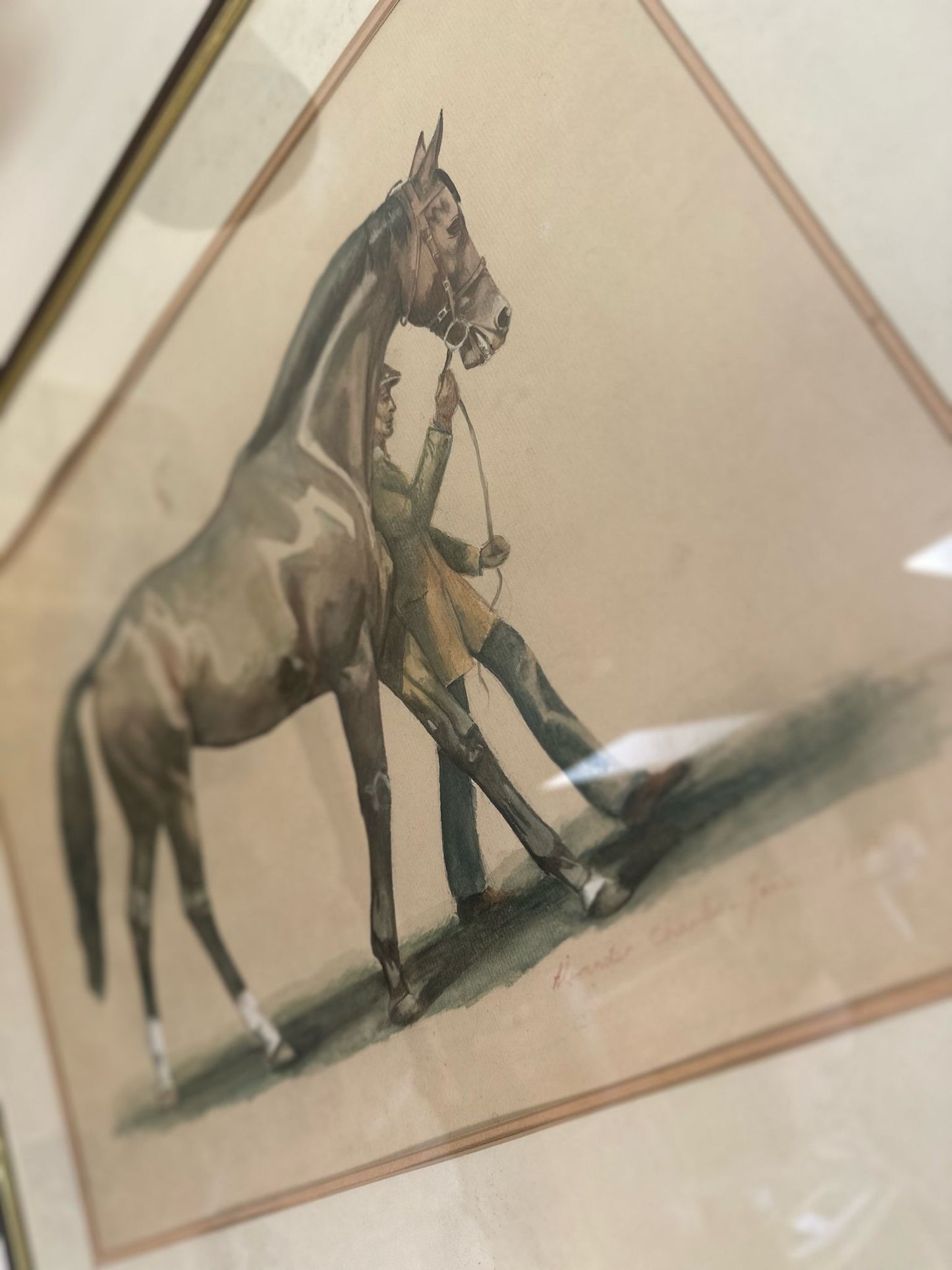 genuine water colour signed / dated / framed