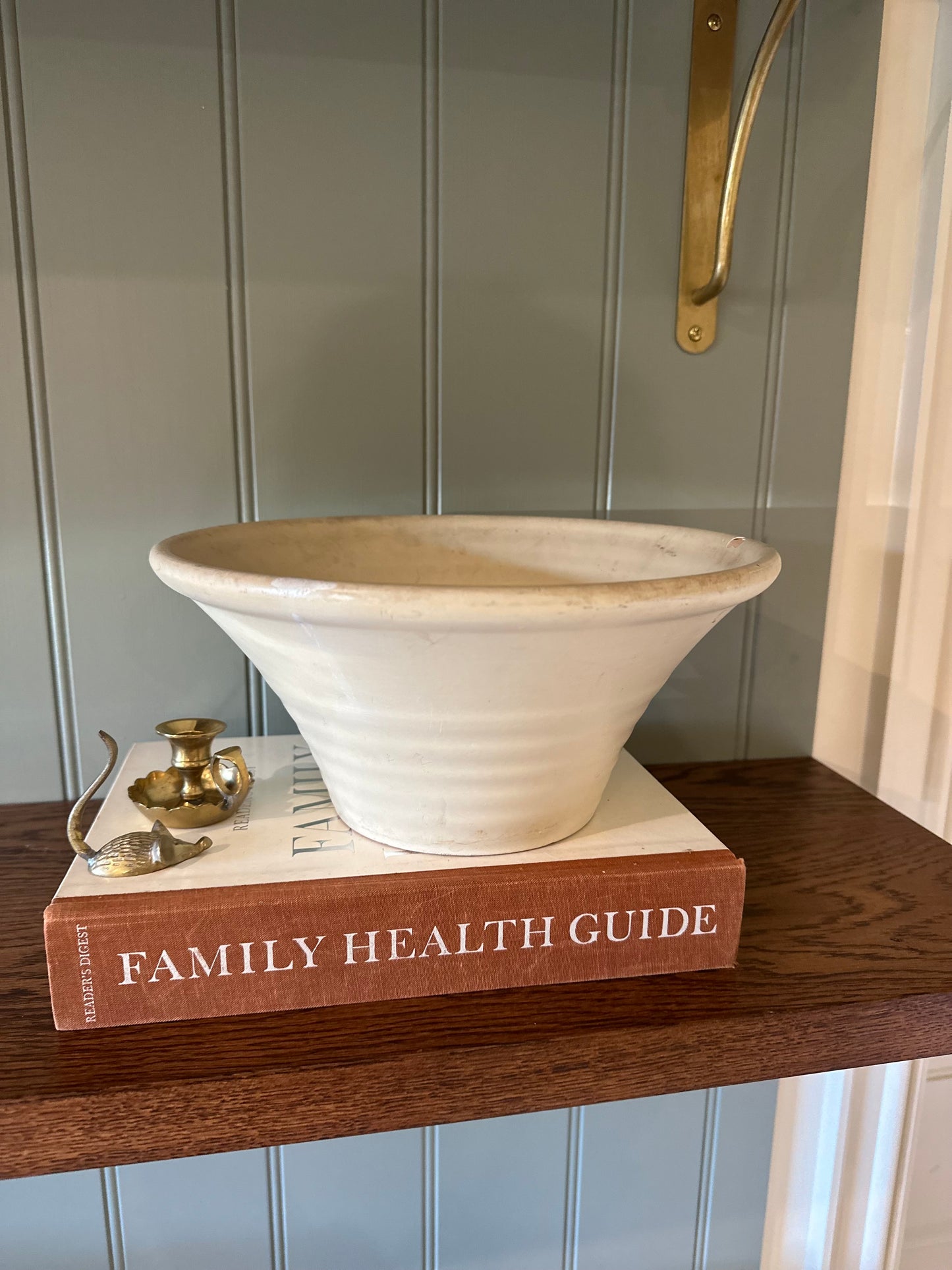 Mini dough bowl from France cream planter