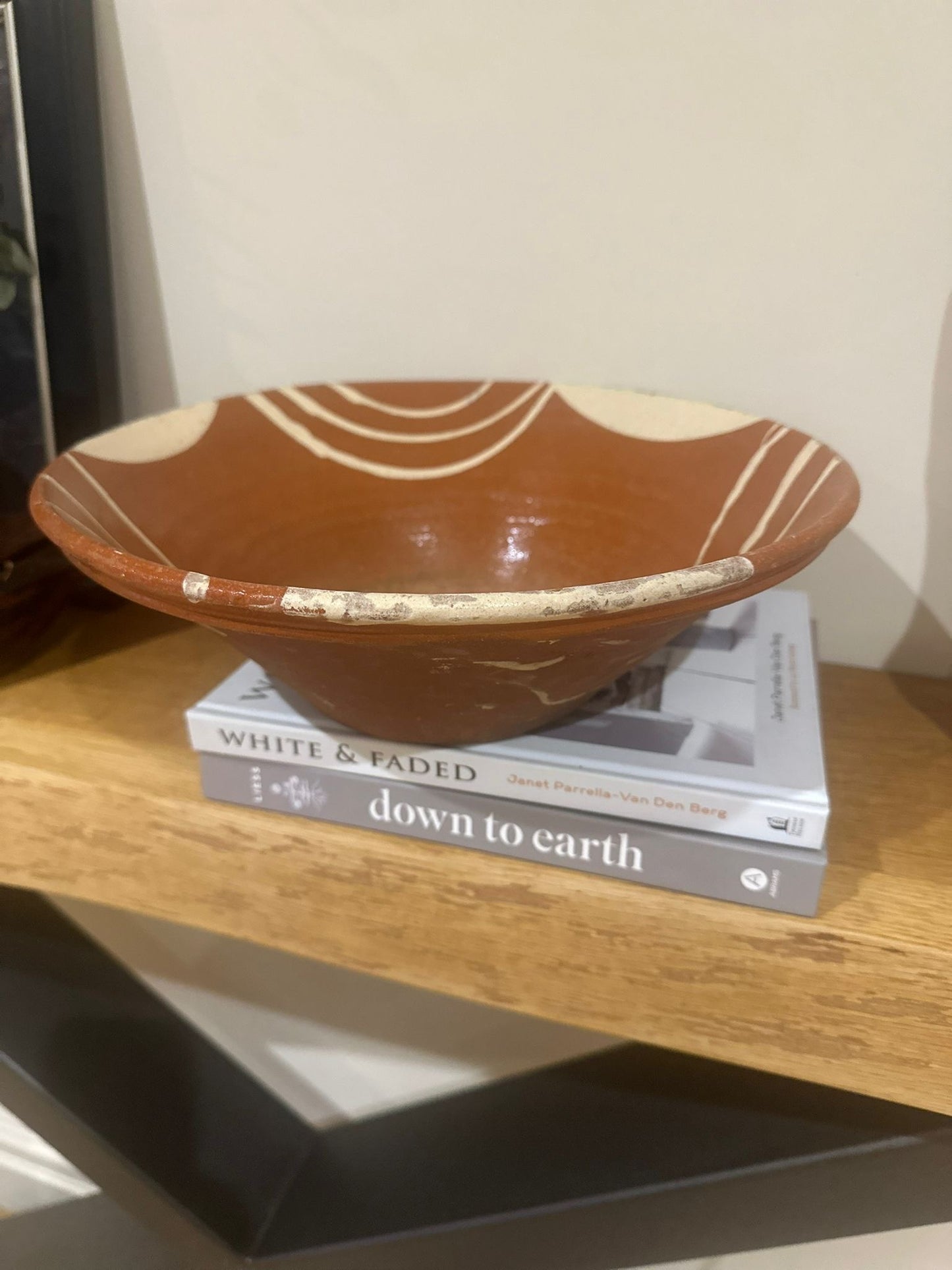 Portuguese diary bowl glazed vintage rustic
