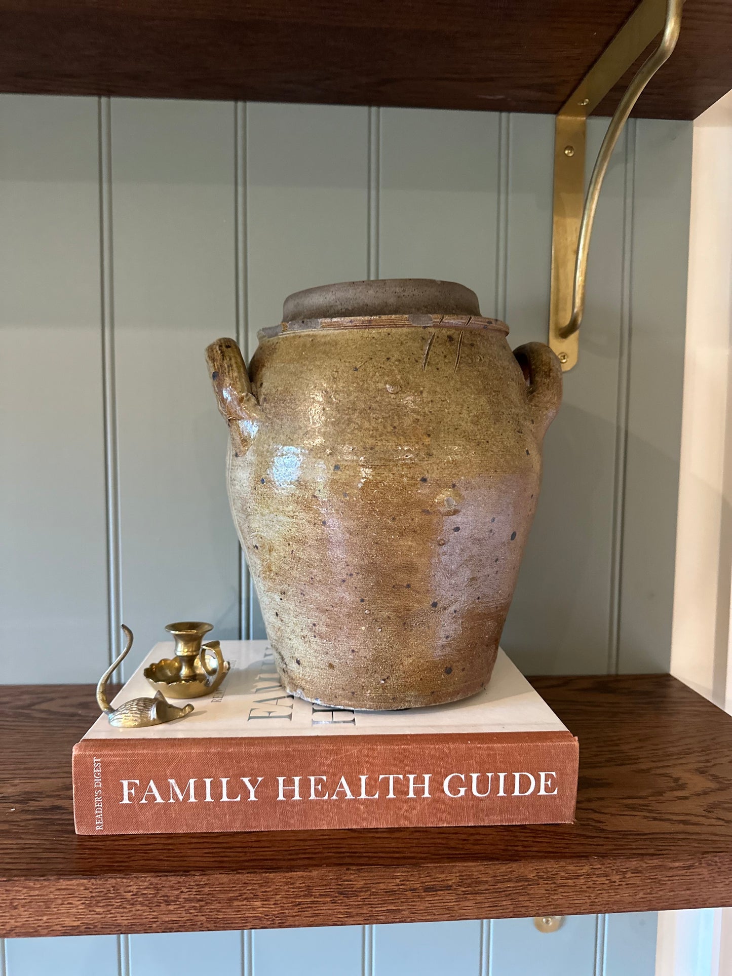 French glazed pot