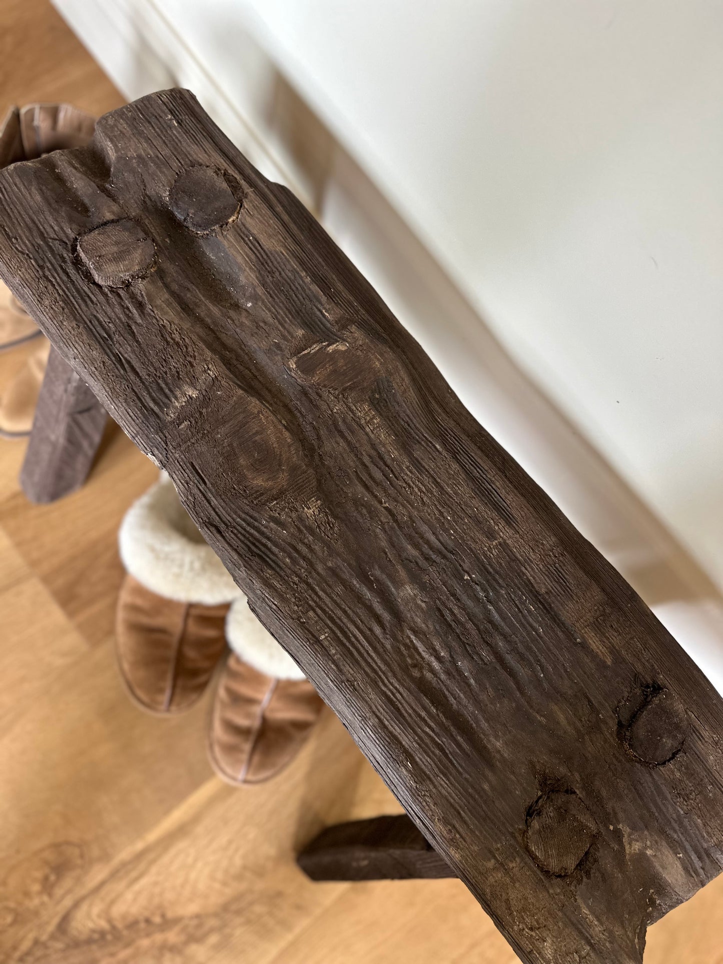 Vintage Irish wood bench
