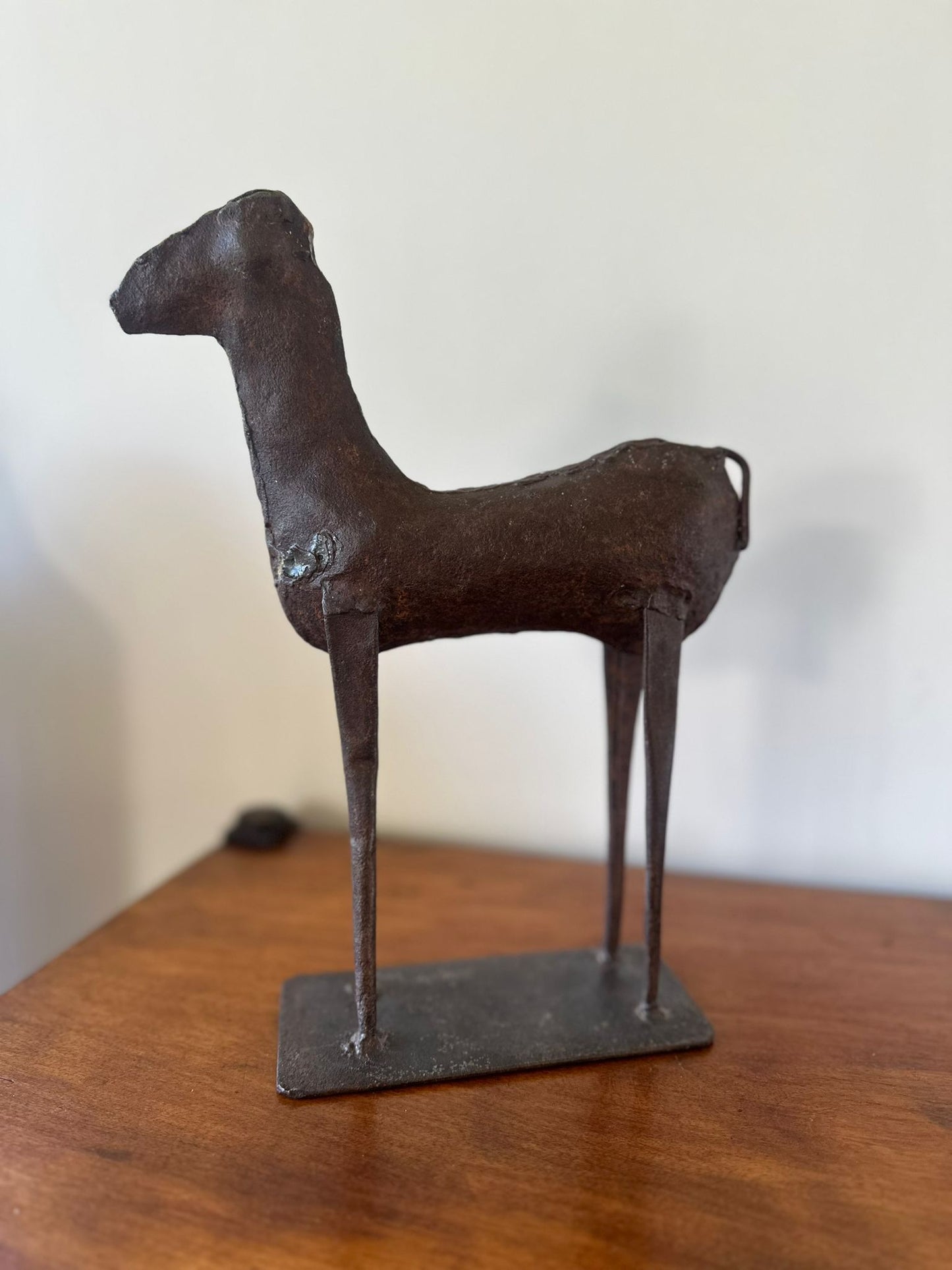 iron horse naive figure statue - vintage