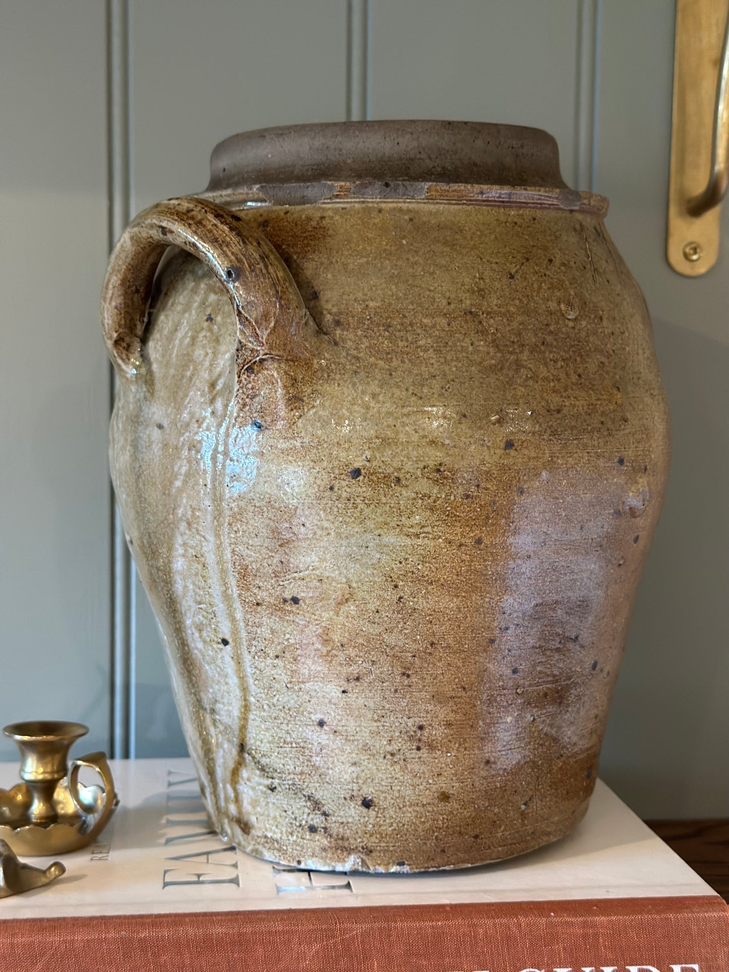 French glazed pot