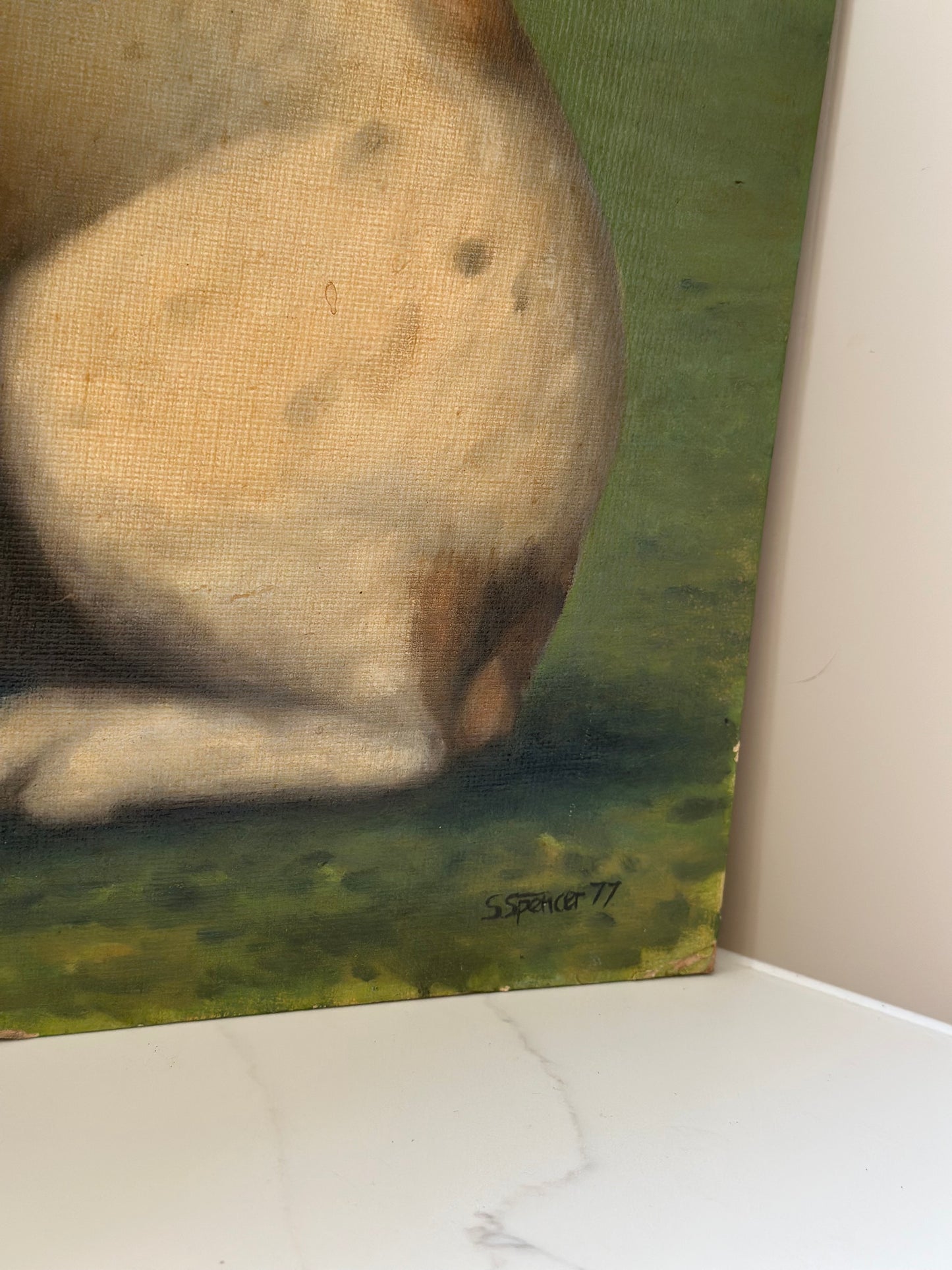 Jack russel oil on board painting