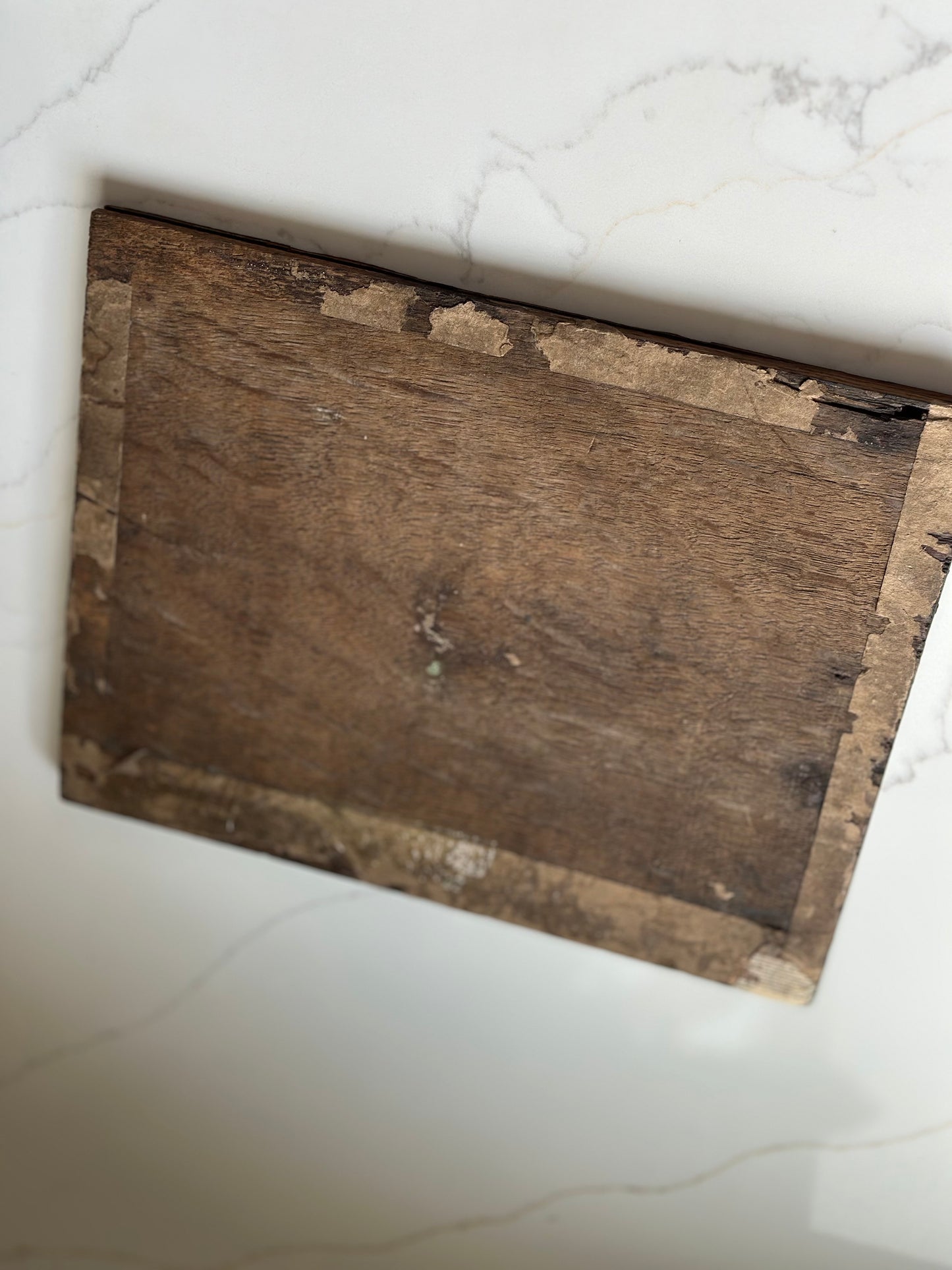 Vintage wooden board picture shelf styling piece