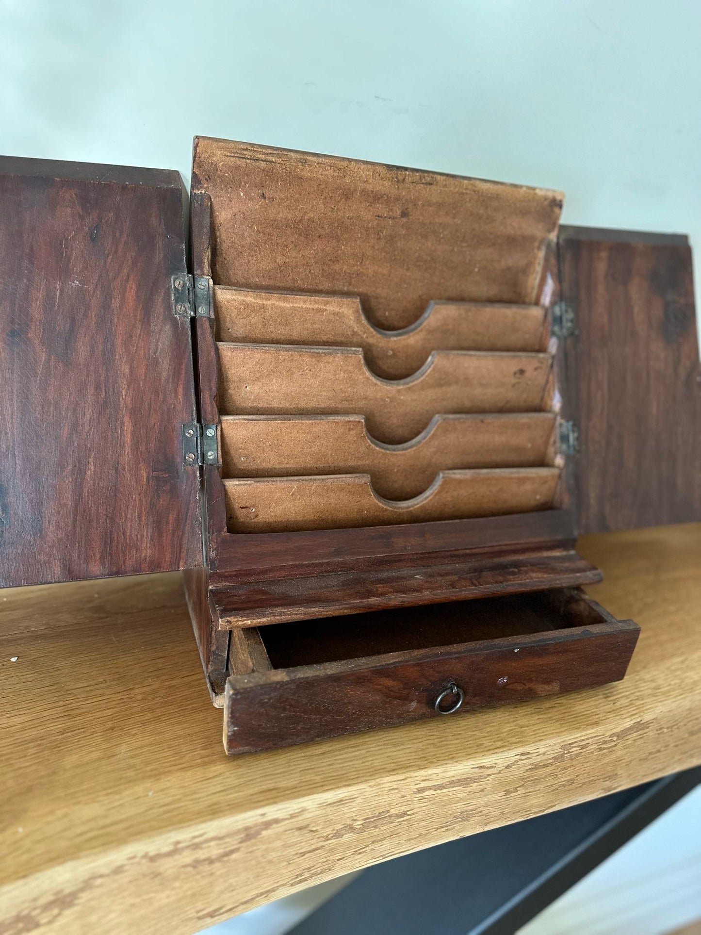 vintage desk tidy letter holder