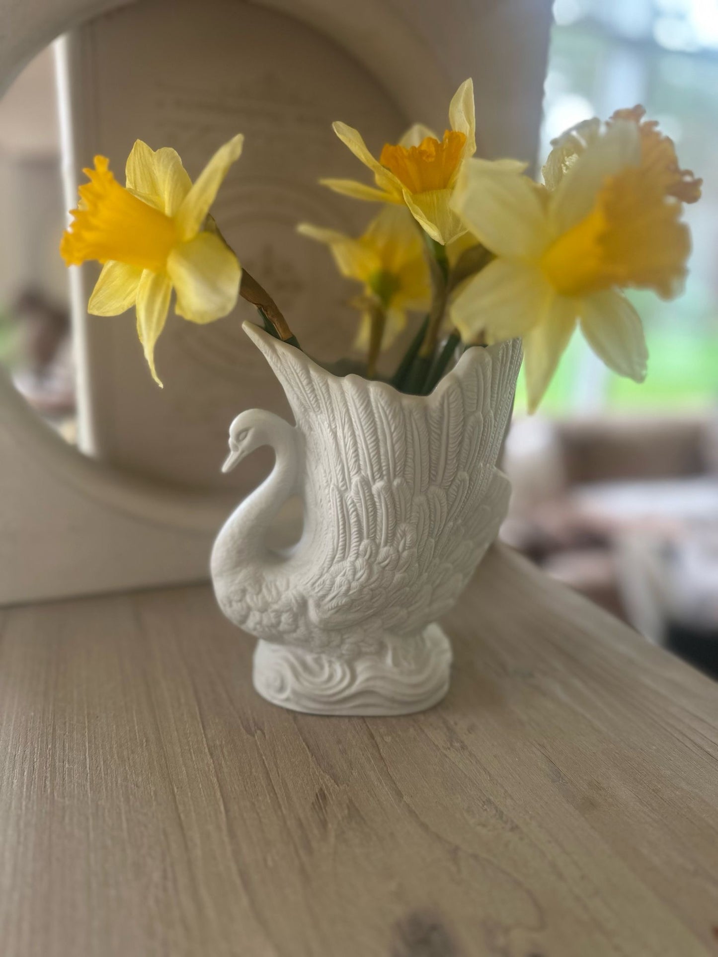 Portmeirion Parian Ware Swan Vase immaculate