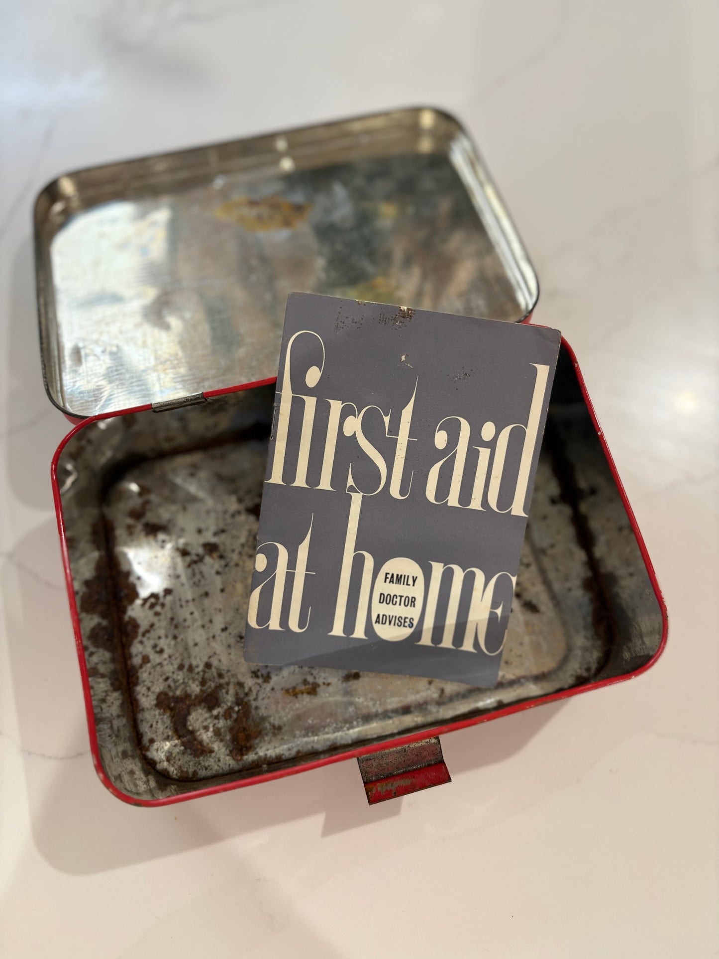 Vintage First aid tin with instructions
