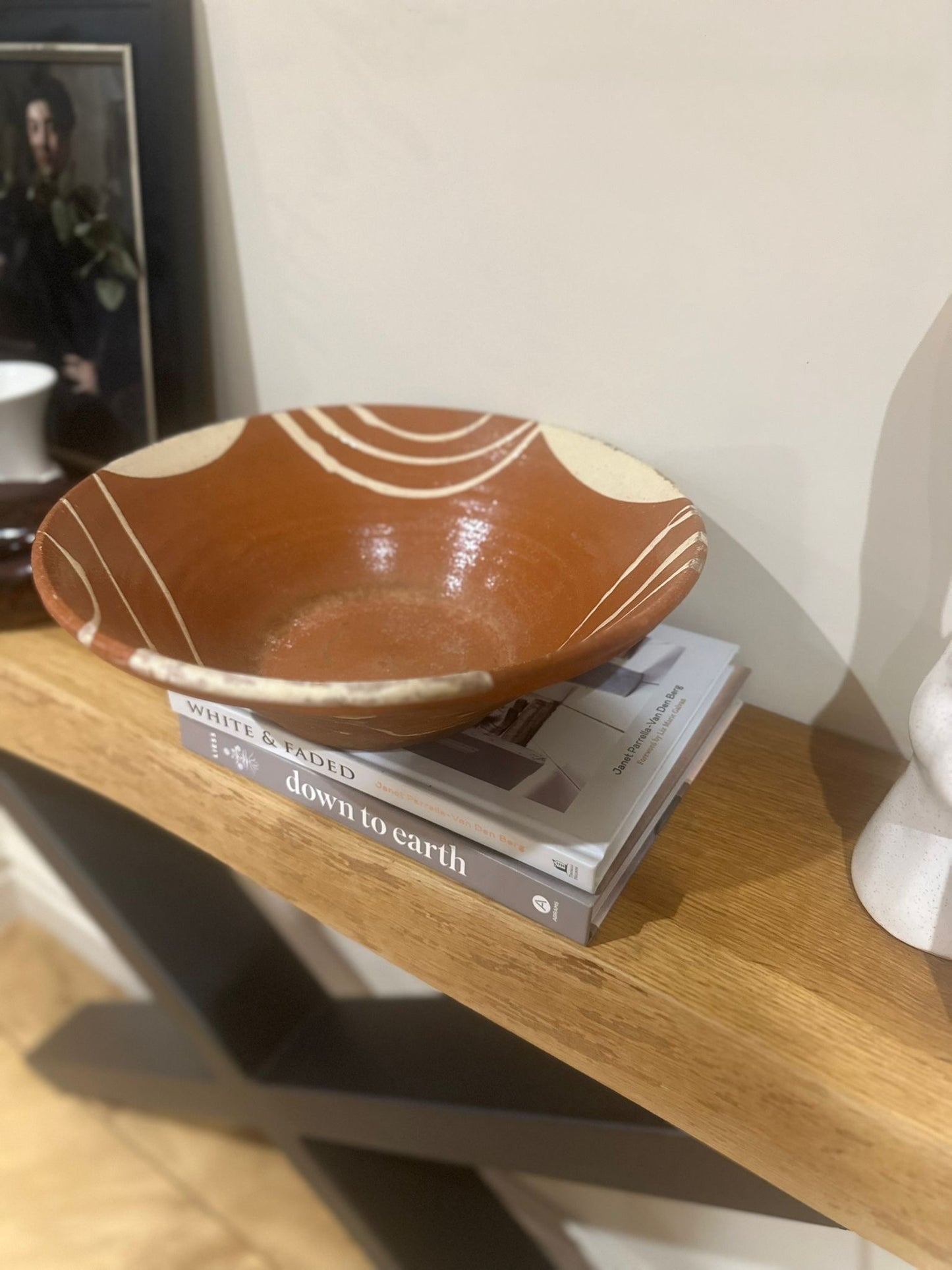 Portuguese diary bowl glazed vintage rustic