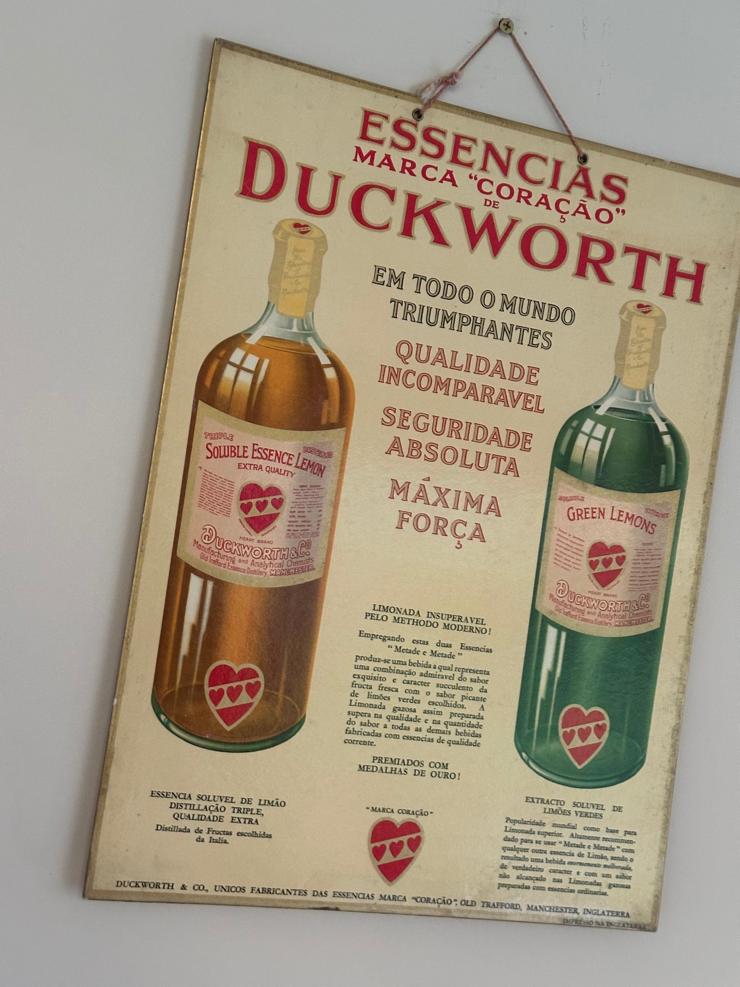 Vintage ginger ale advertising sign Portugal