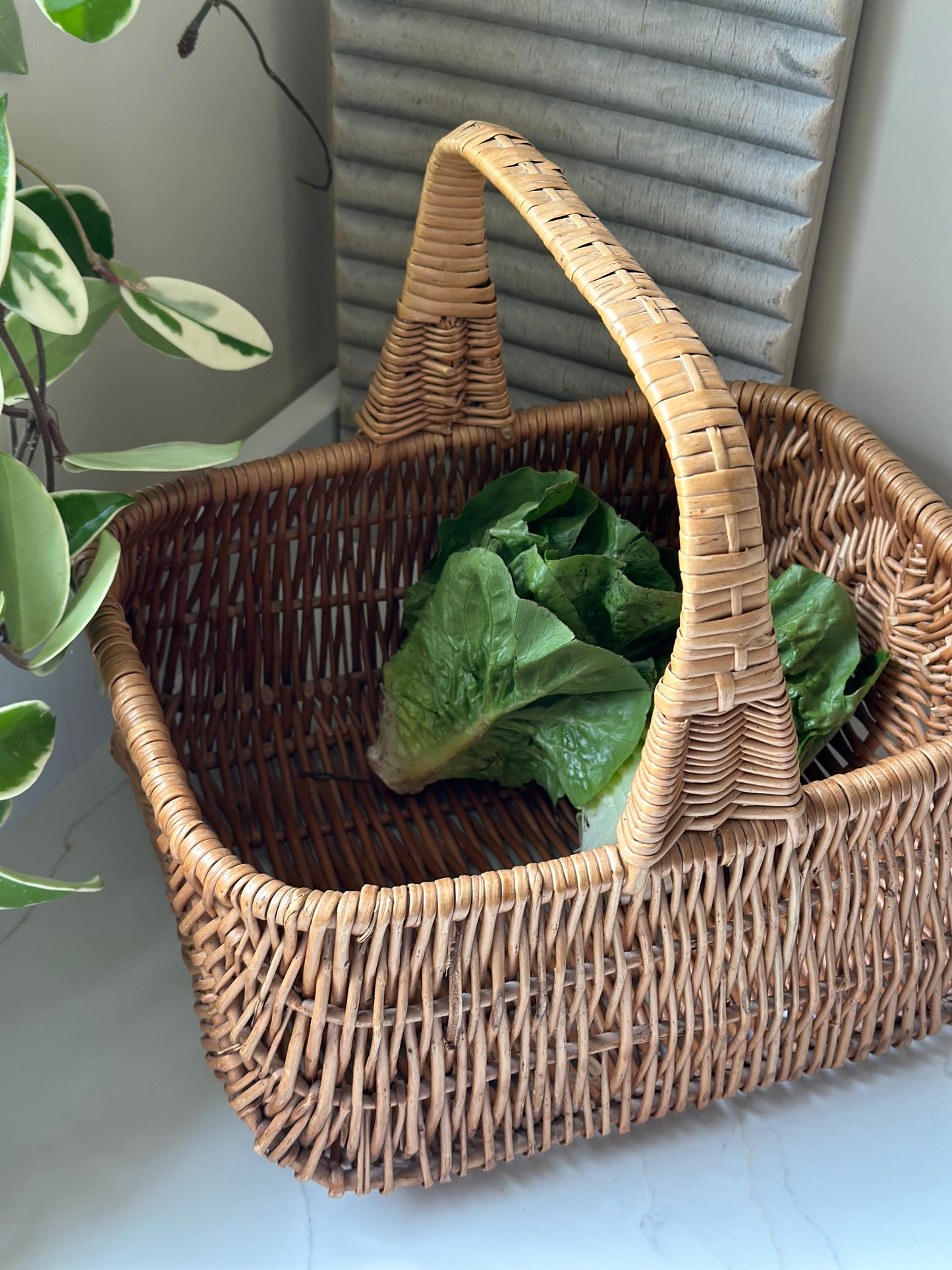 Vintage French shopping basket