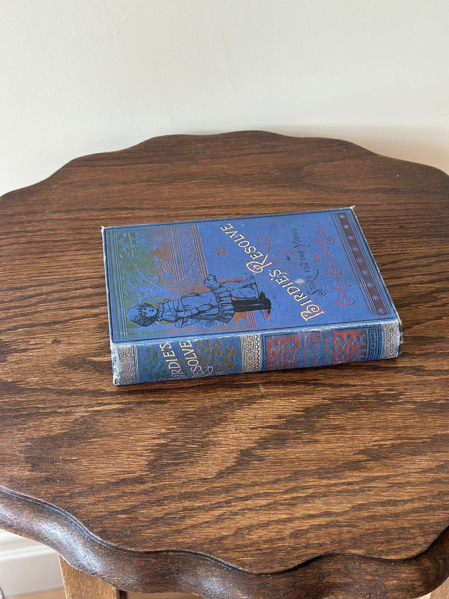 Birdies resolve vintage book very rare shelf styling ornate binding