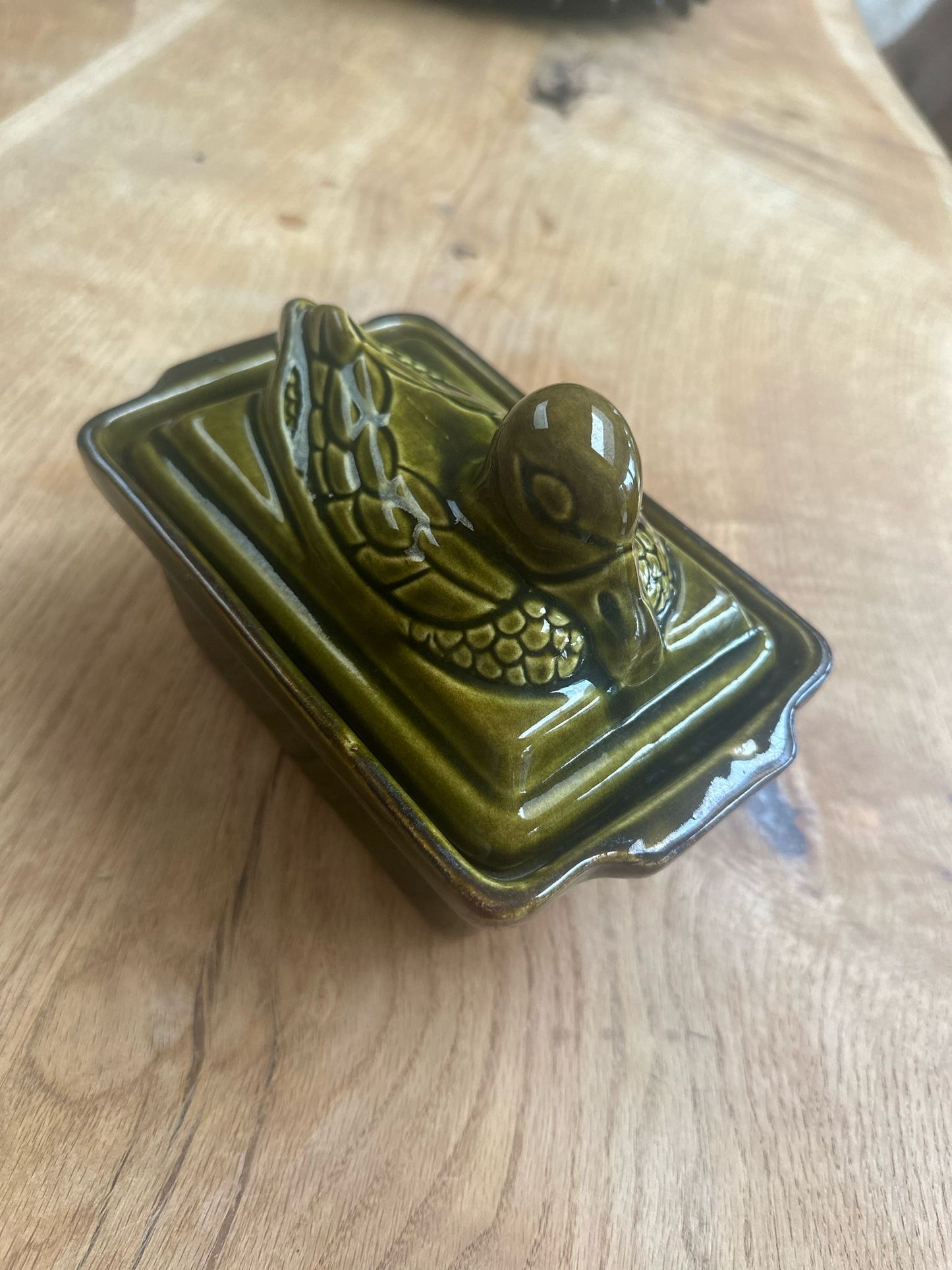 French studio pottery π¦ butter pate dish vintage