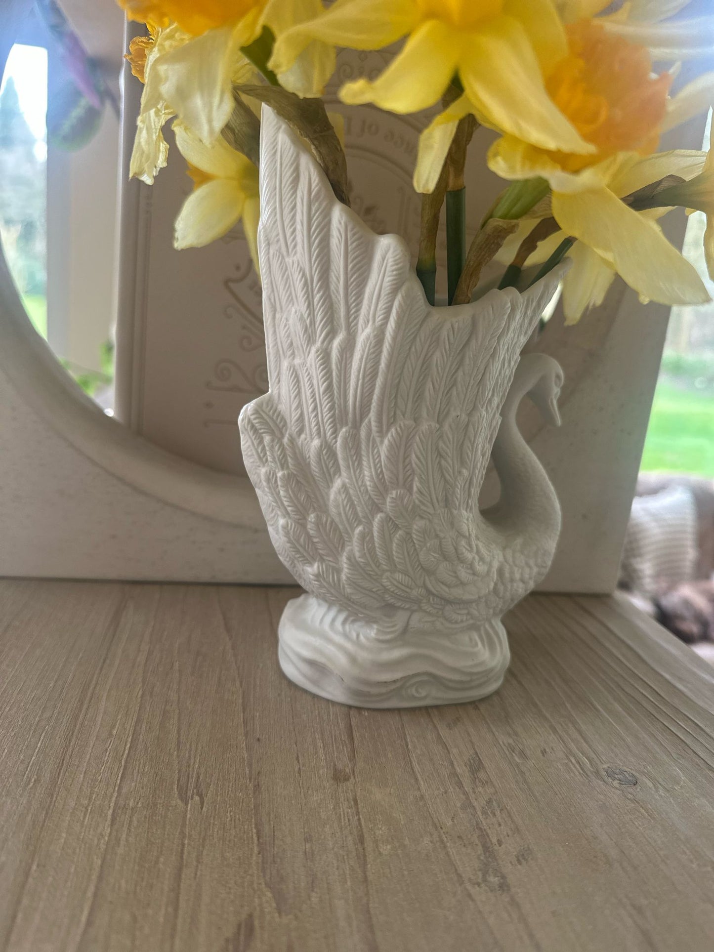 Portmeirion Parian Ware Swan Vase immaculate