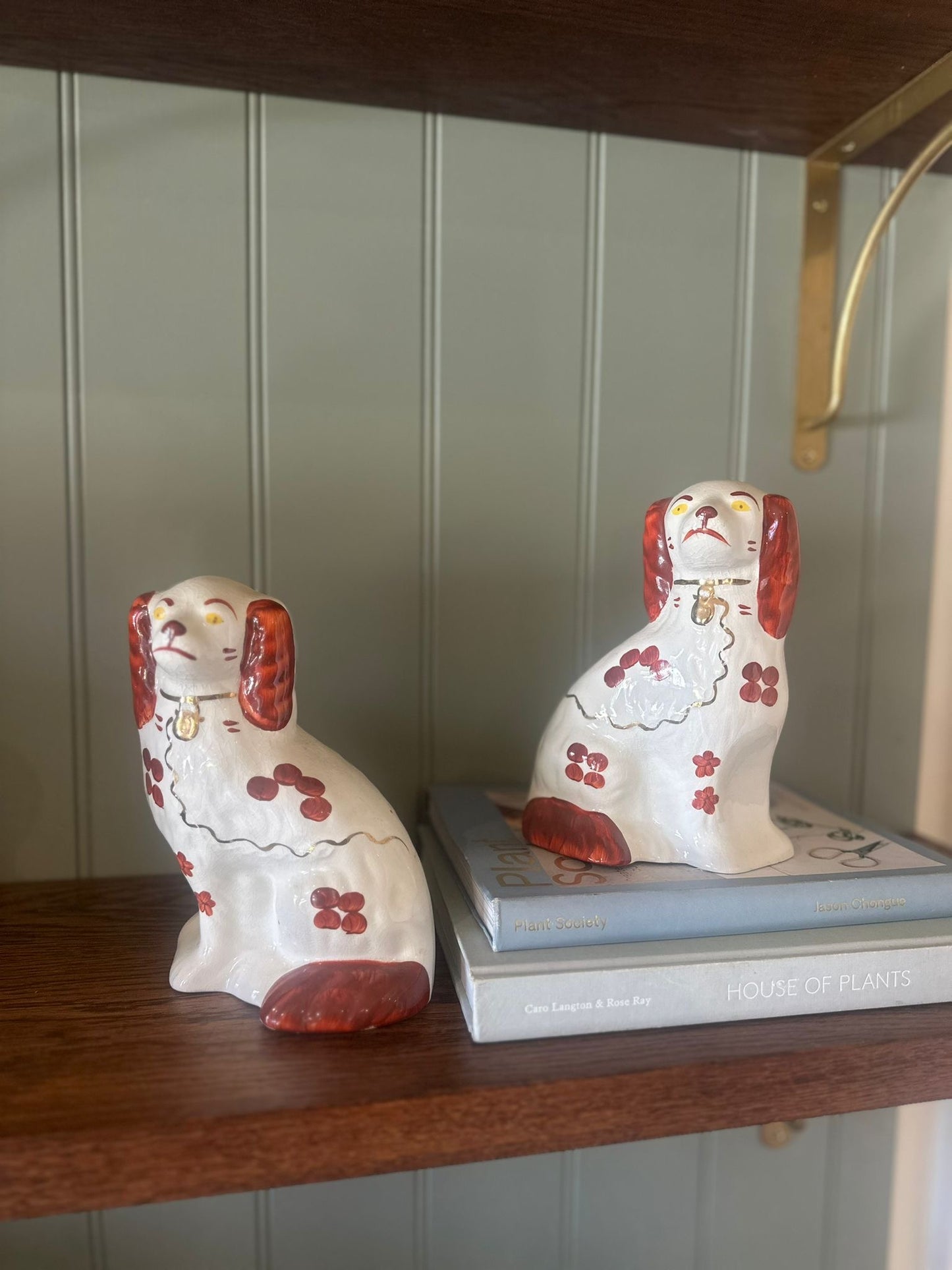 vintage Stafford style wally dogs pair