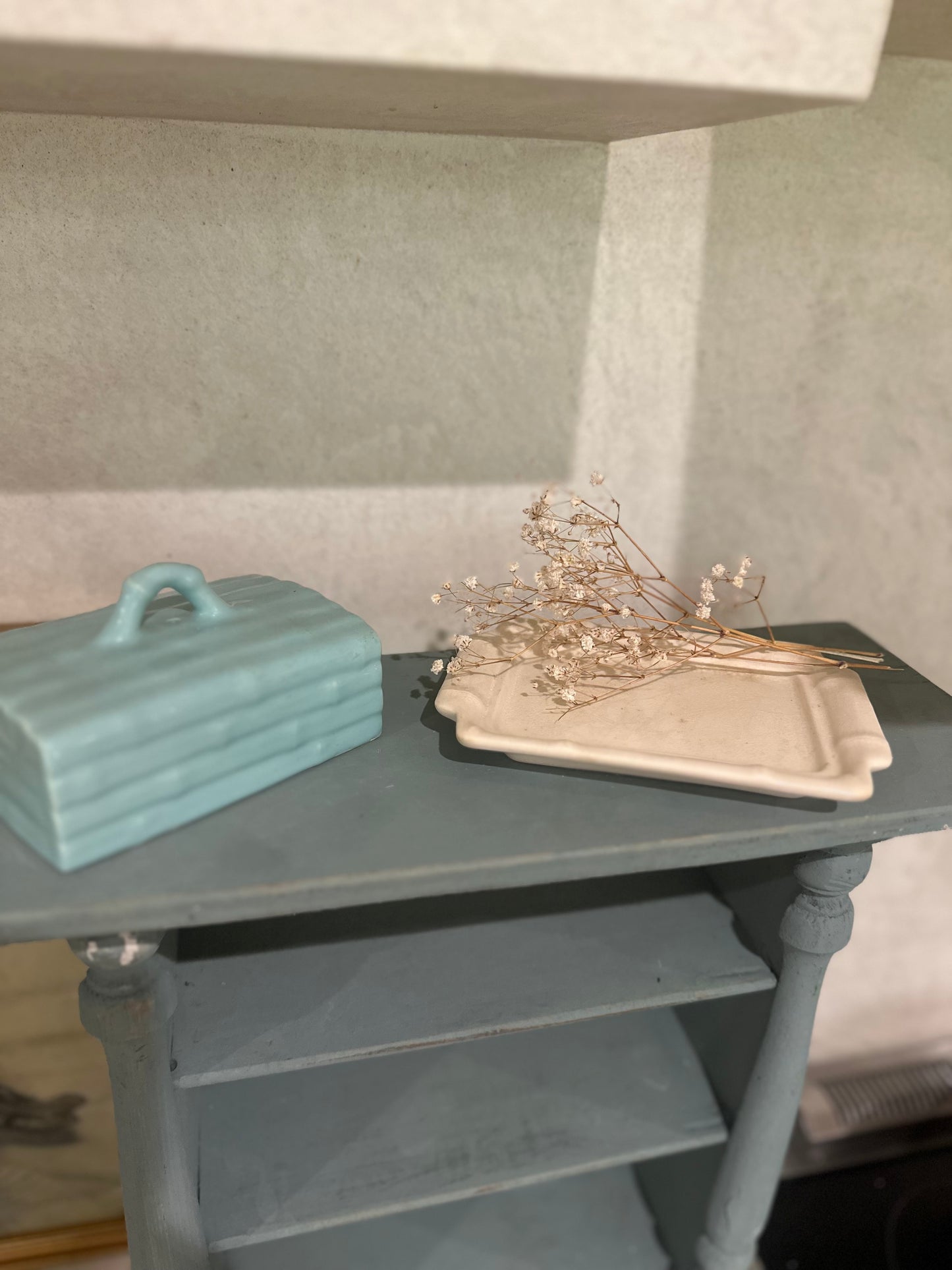 Vintage bamboo butter dish by Arthur wood