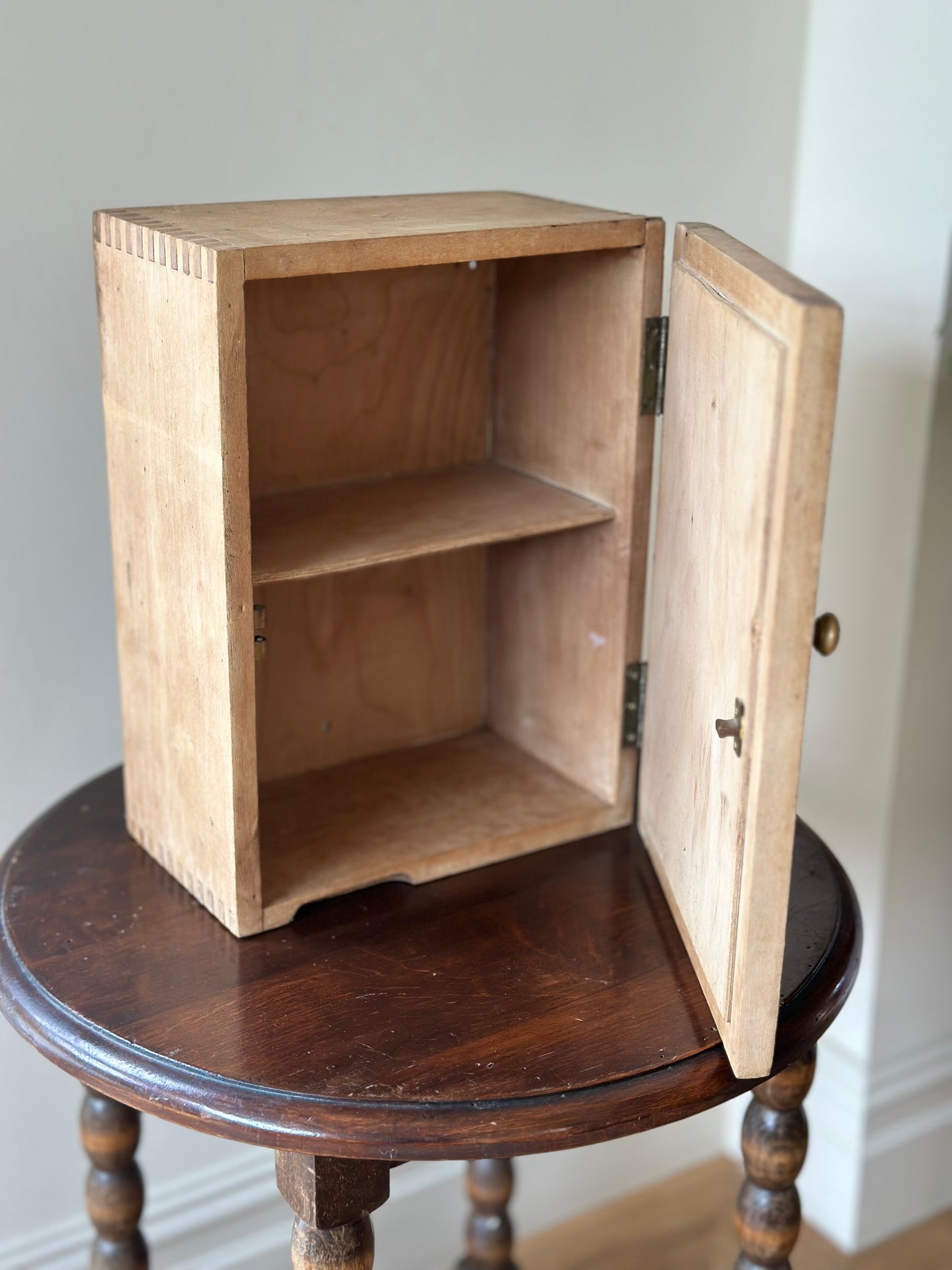 Vintage wooden bathroom cabinet