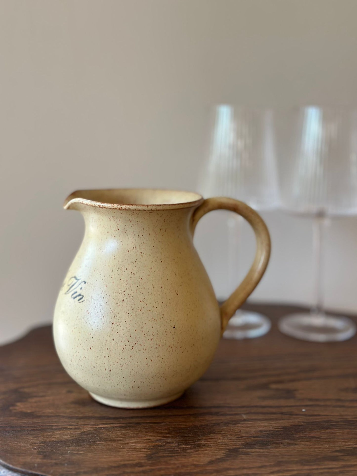 Vintage le vin French wine decanter jug country house