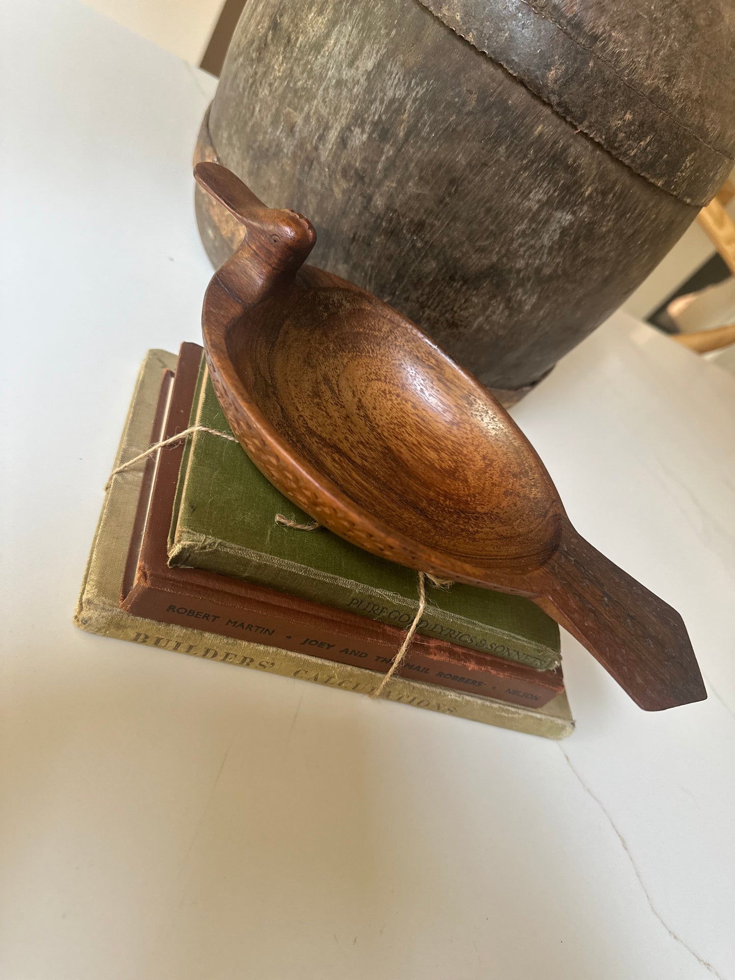 Yugoslavian folk art duck nut / dip bowl