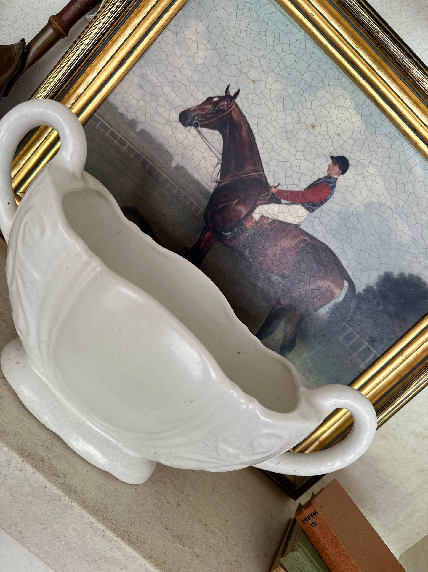 Arthur wood mantel vase vintage planter