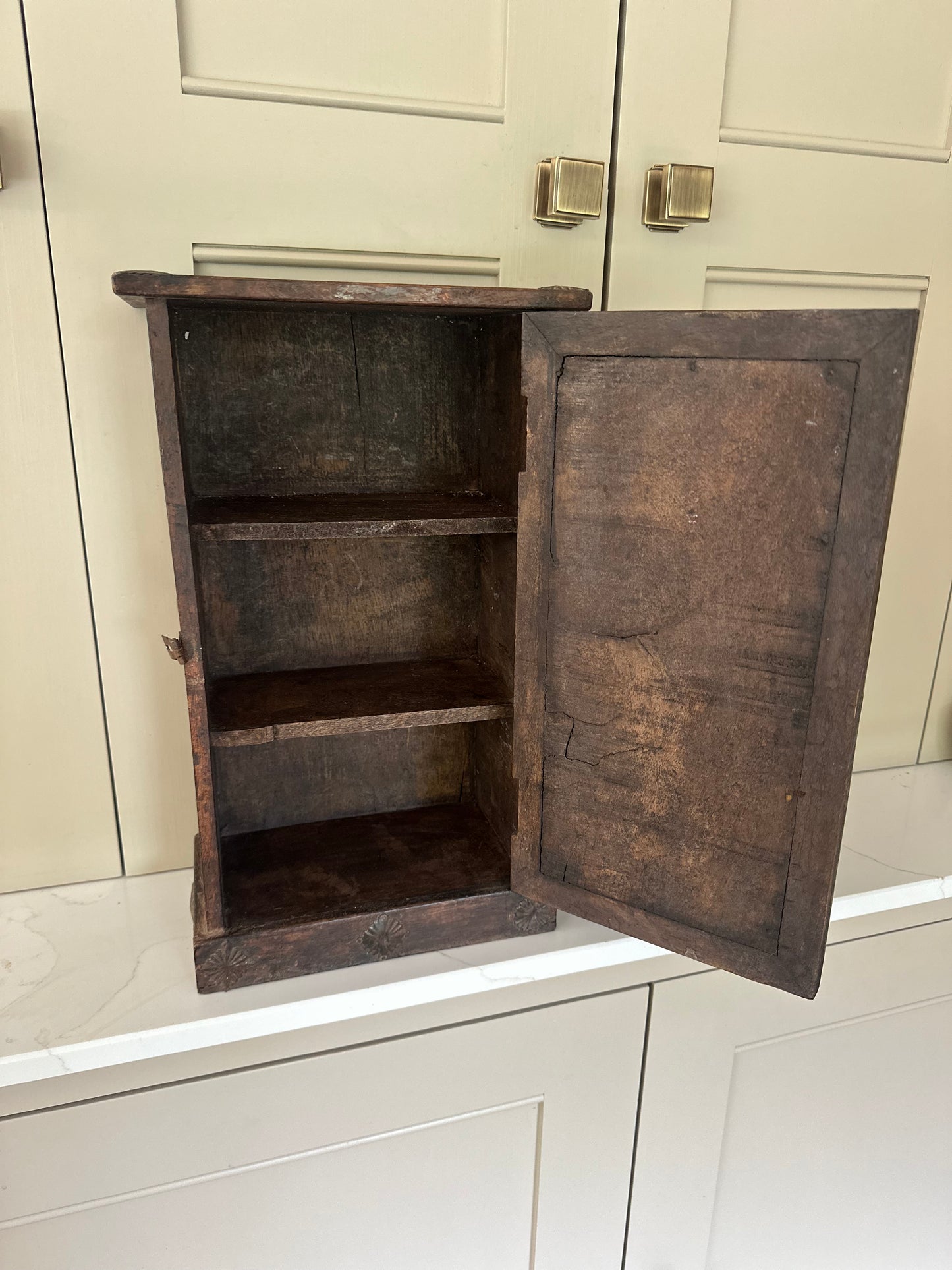 Antique hand made Indian spice cabinet