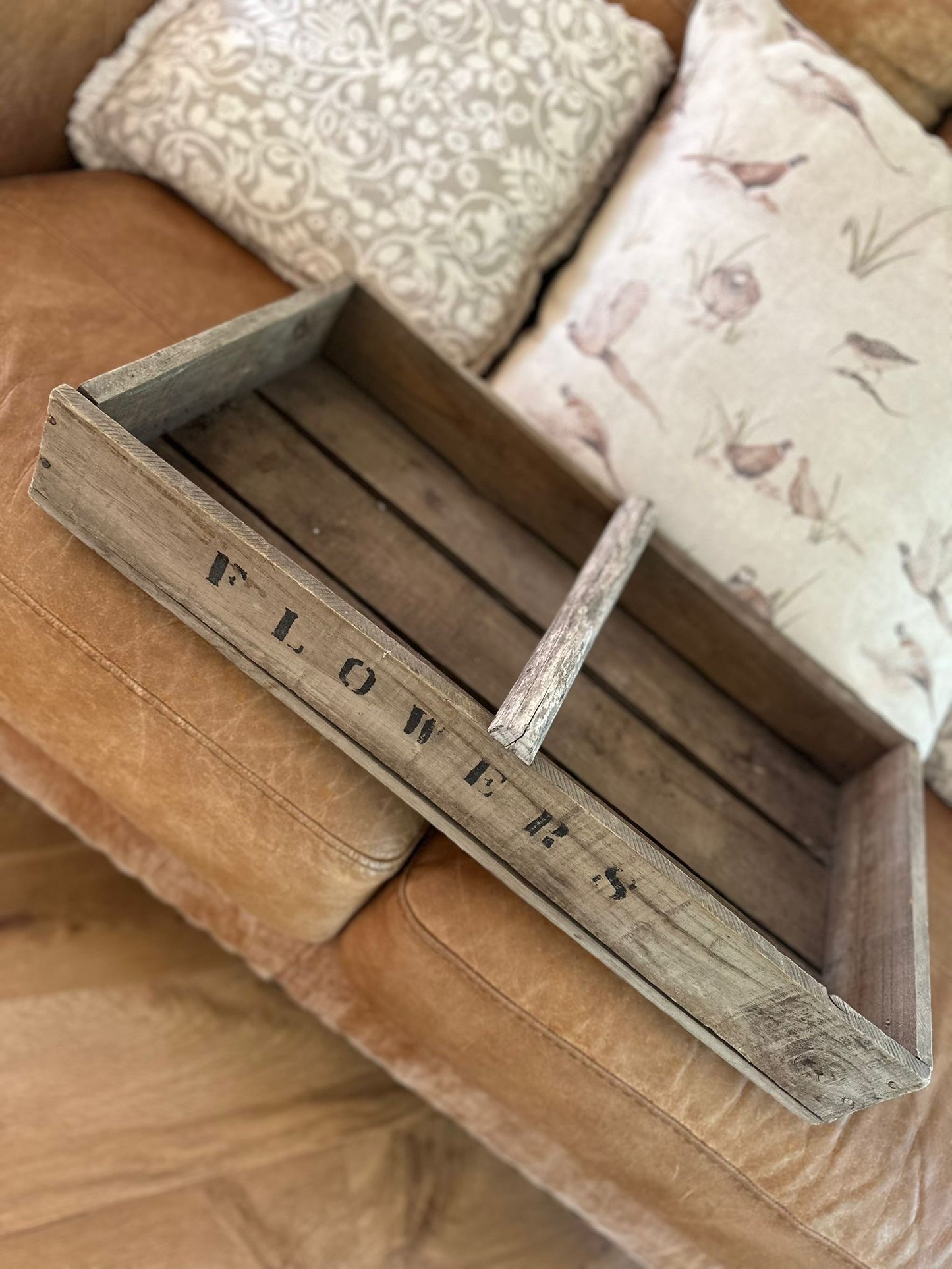 flower trug - tray green house