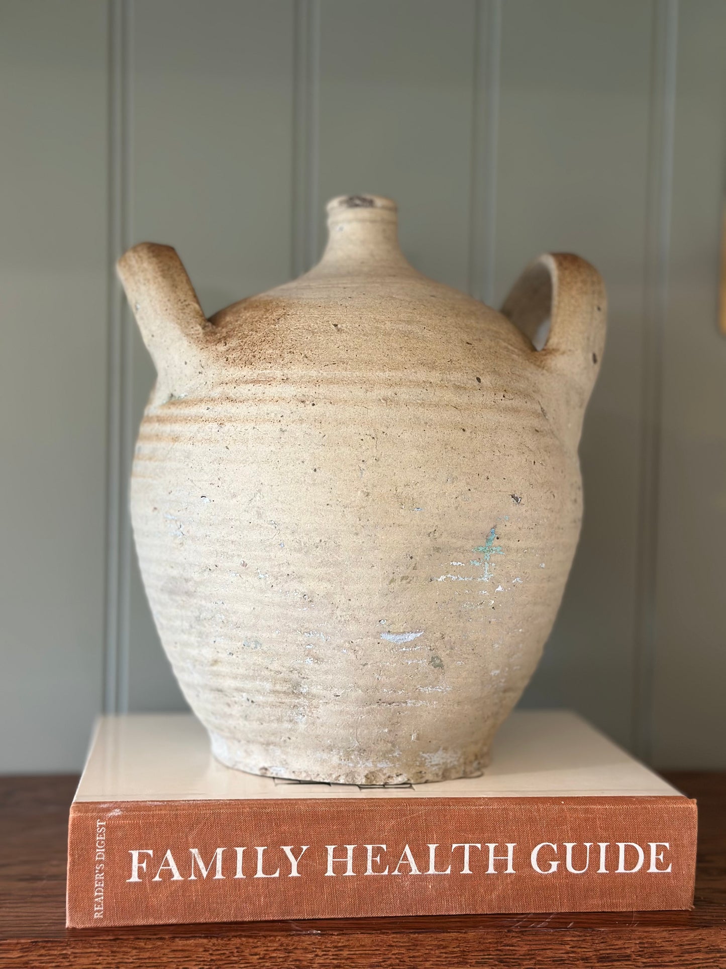 Medium French oil pot double handle