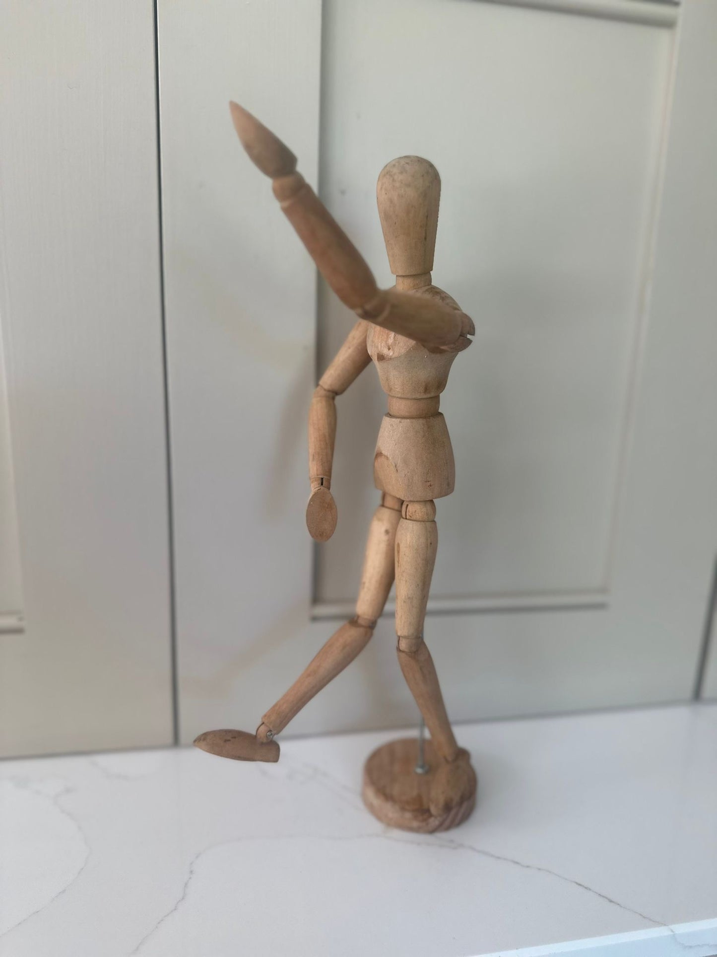 vintage artist model wooden statue muse