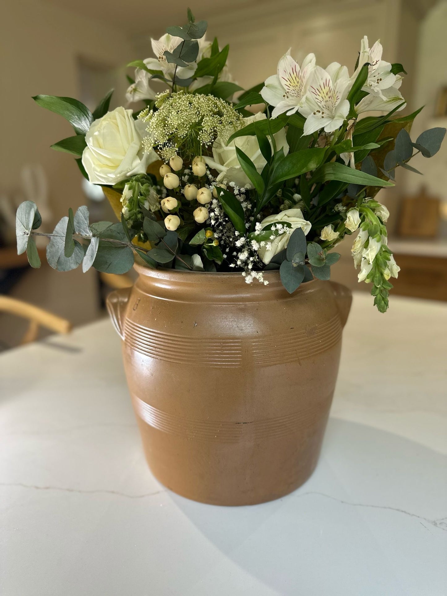 vintage vase huge confit pot handles & lid