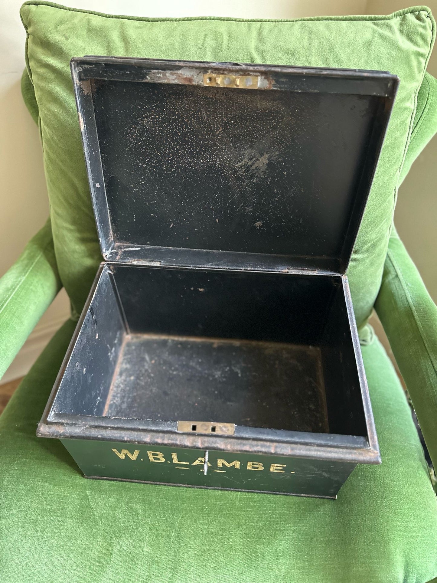 1930’s Barclays Bank safety deposit / document box