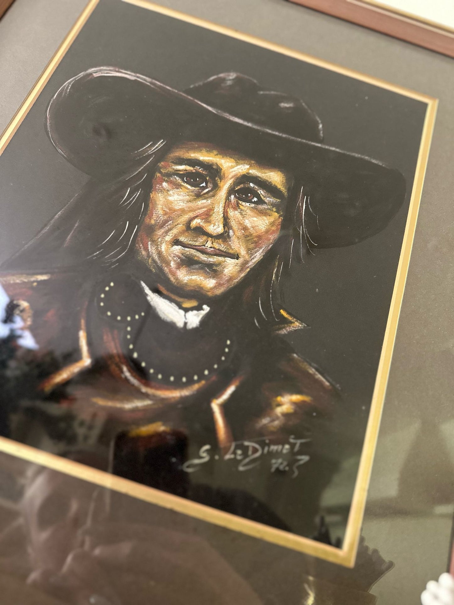 vintage cowboy chalk art