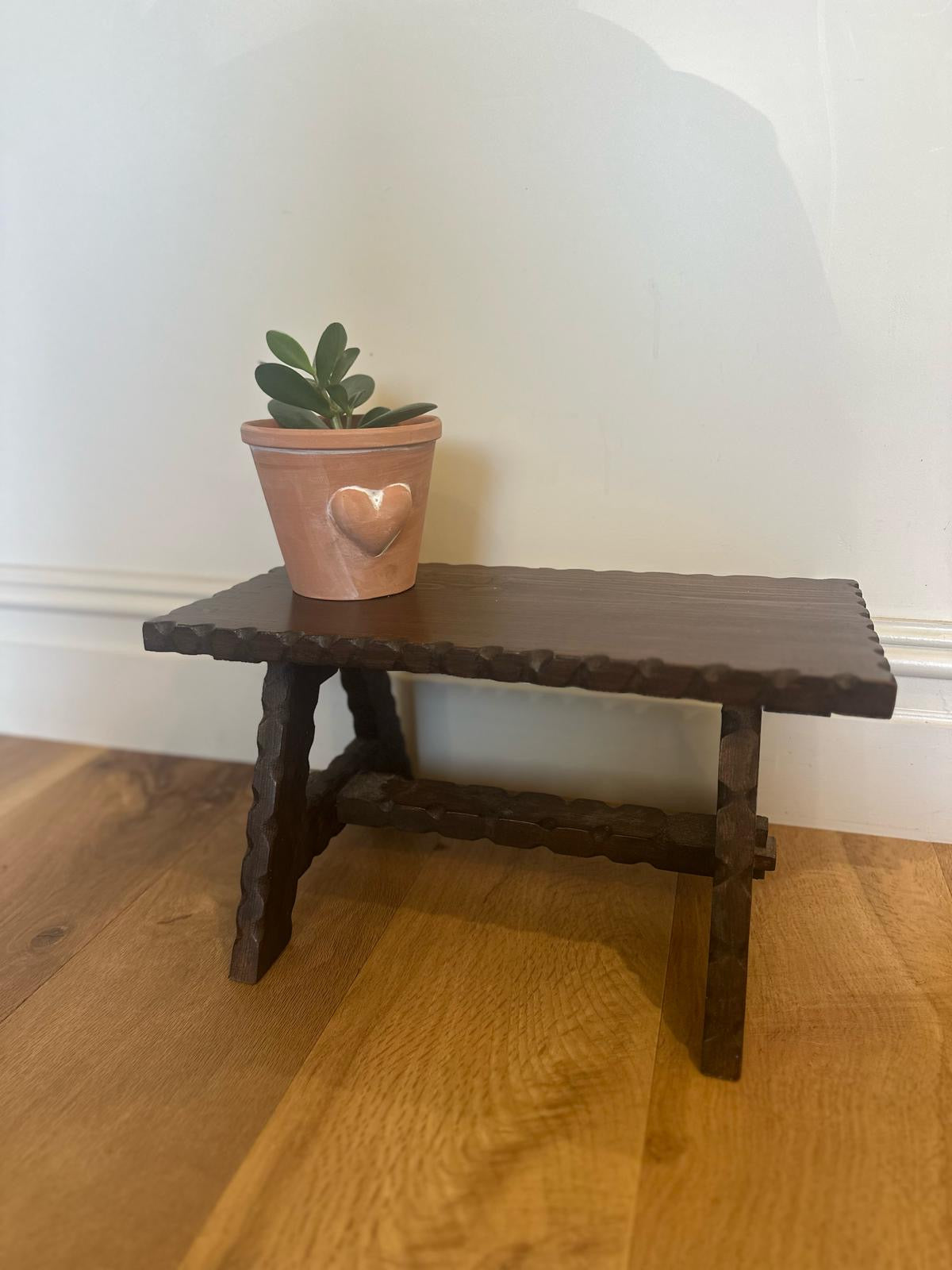 scratch built vintage stool table plant stand