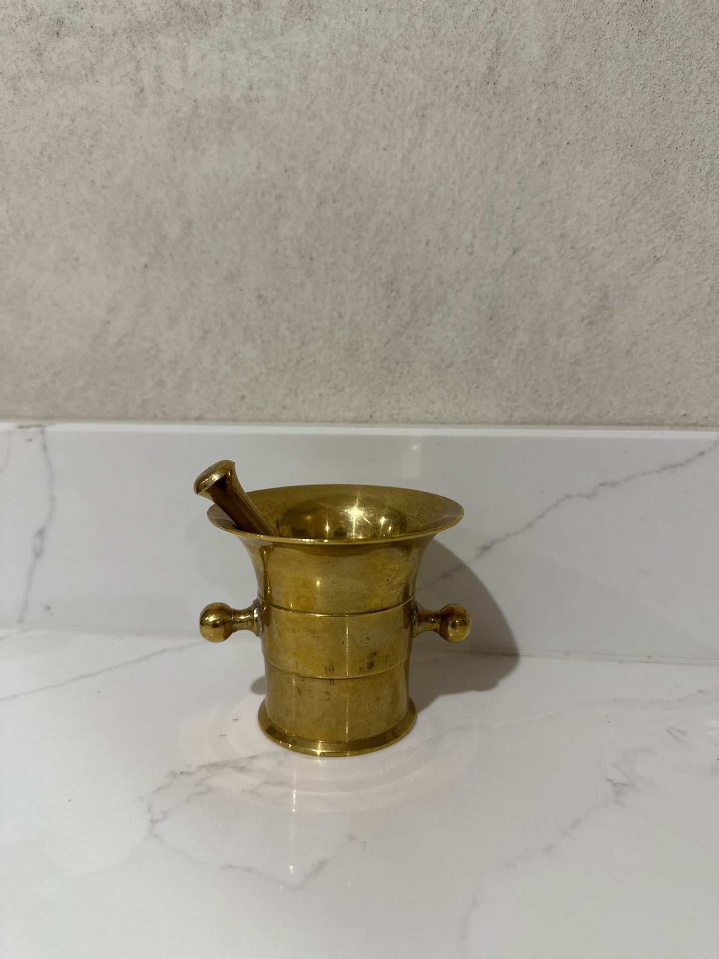 Vintage pestle & mortar brass