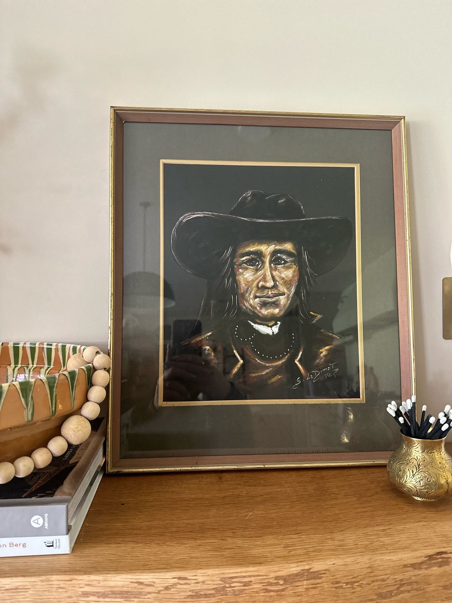 vintage cowboy chalk art