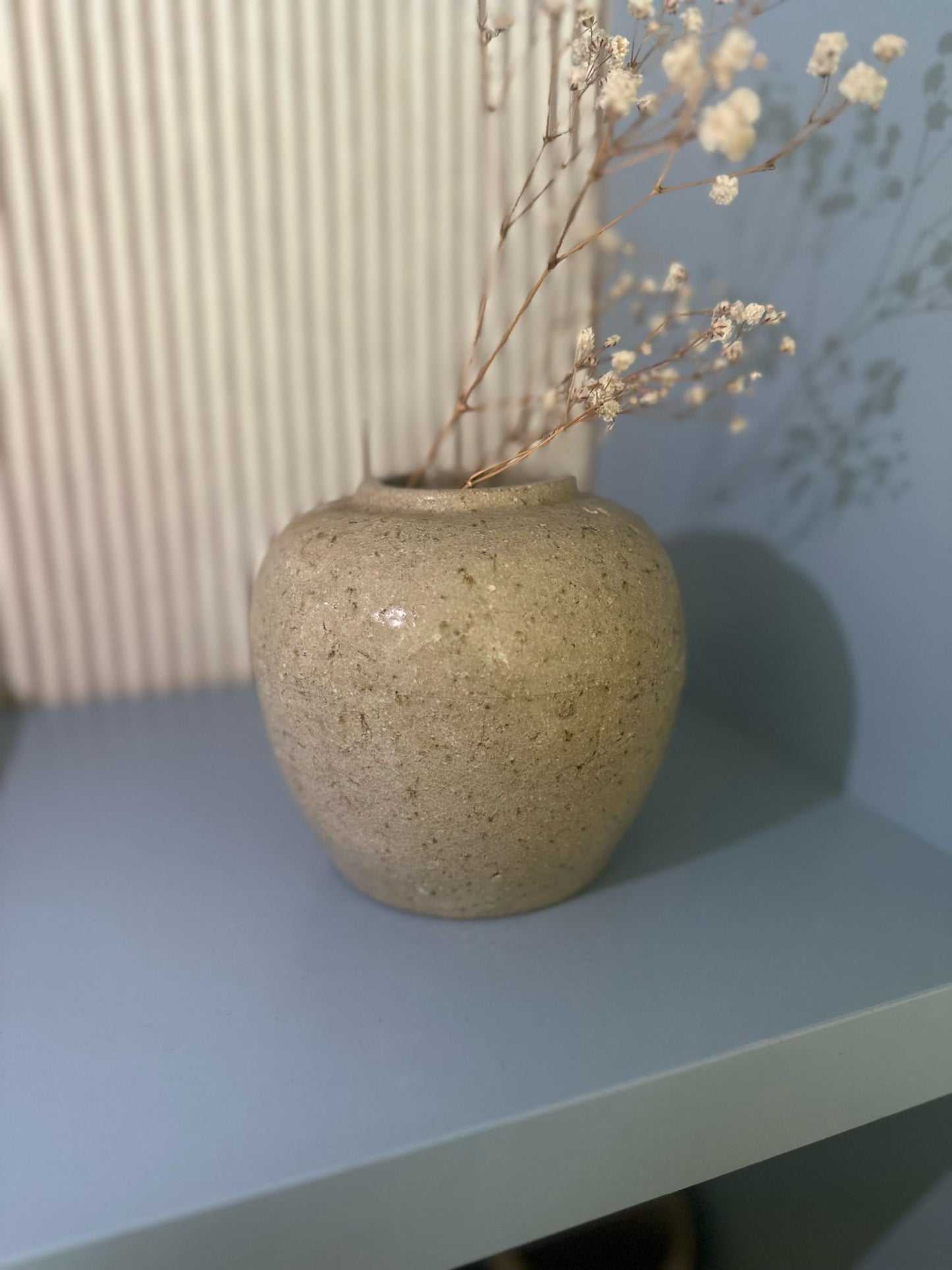 medium ginger jar neutral vintage