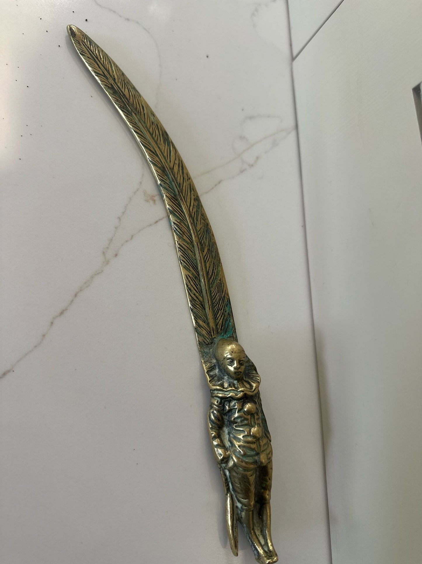 Vintage Shakespeare brass letter opener