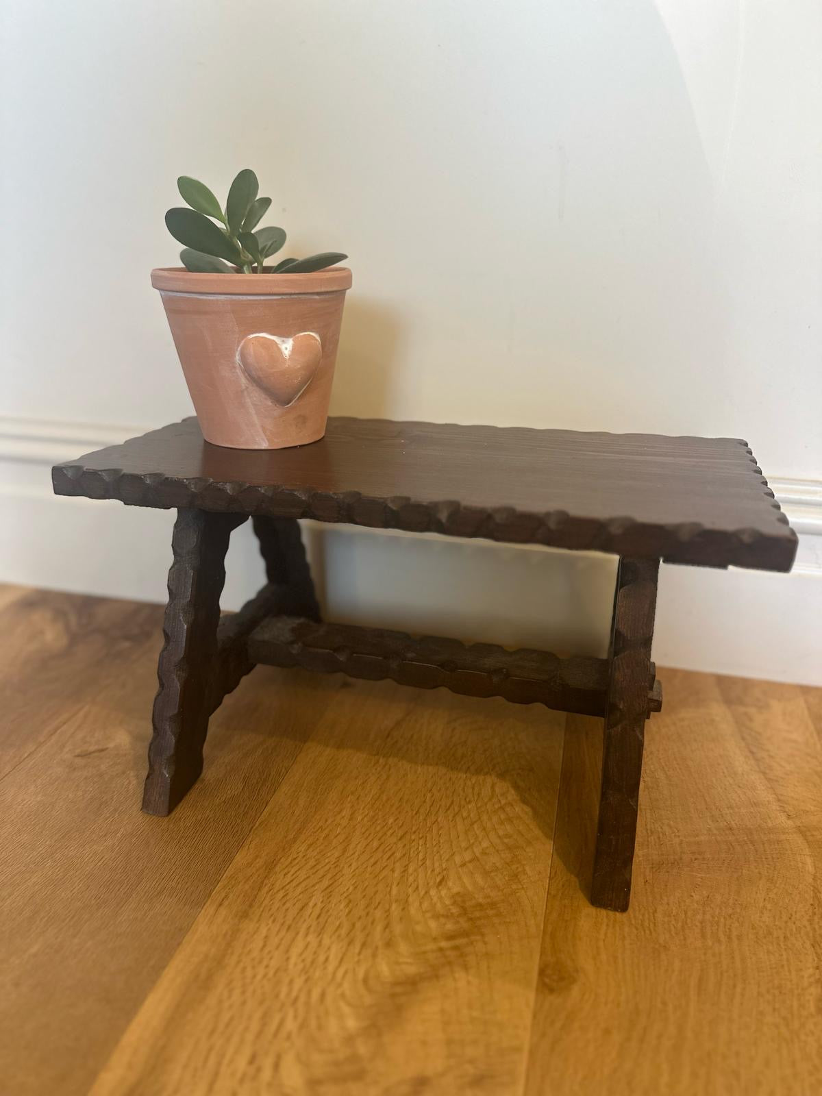 scratch built vintage stool table plant stand
