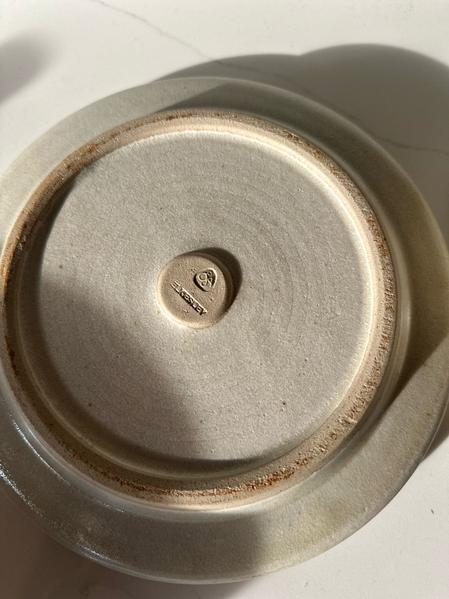 vintage cheese dome / butter dish studio pottery